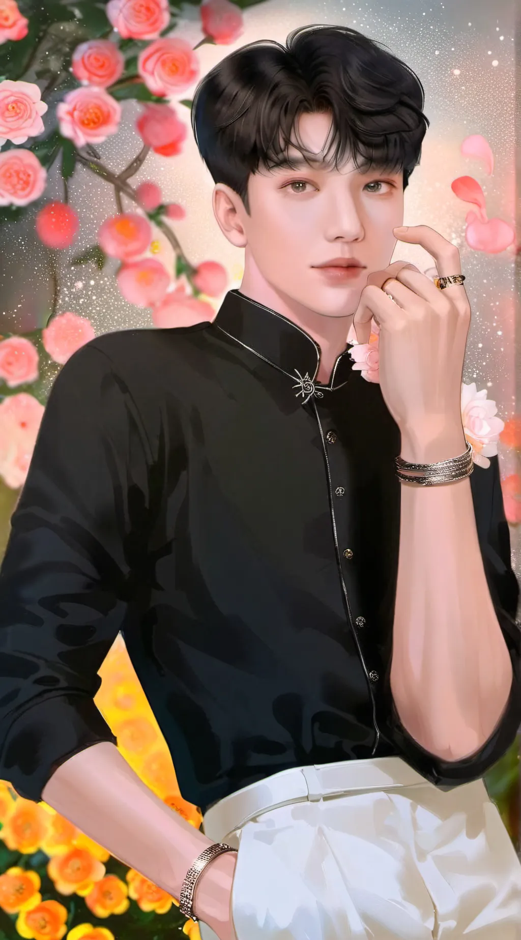 ai character: cray background