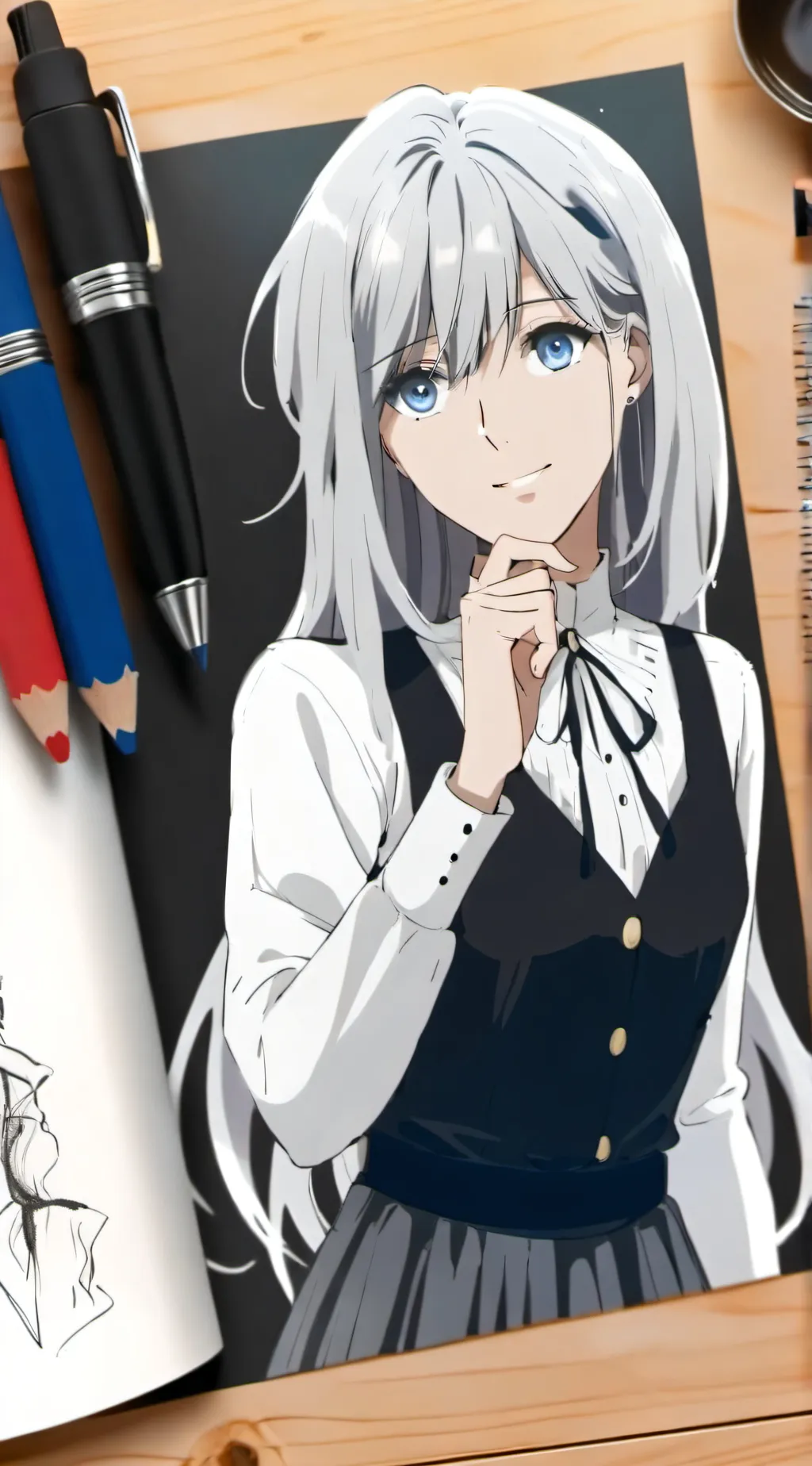 ai character: art corner background