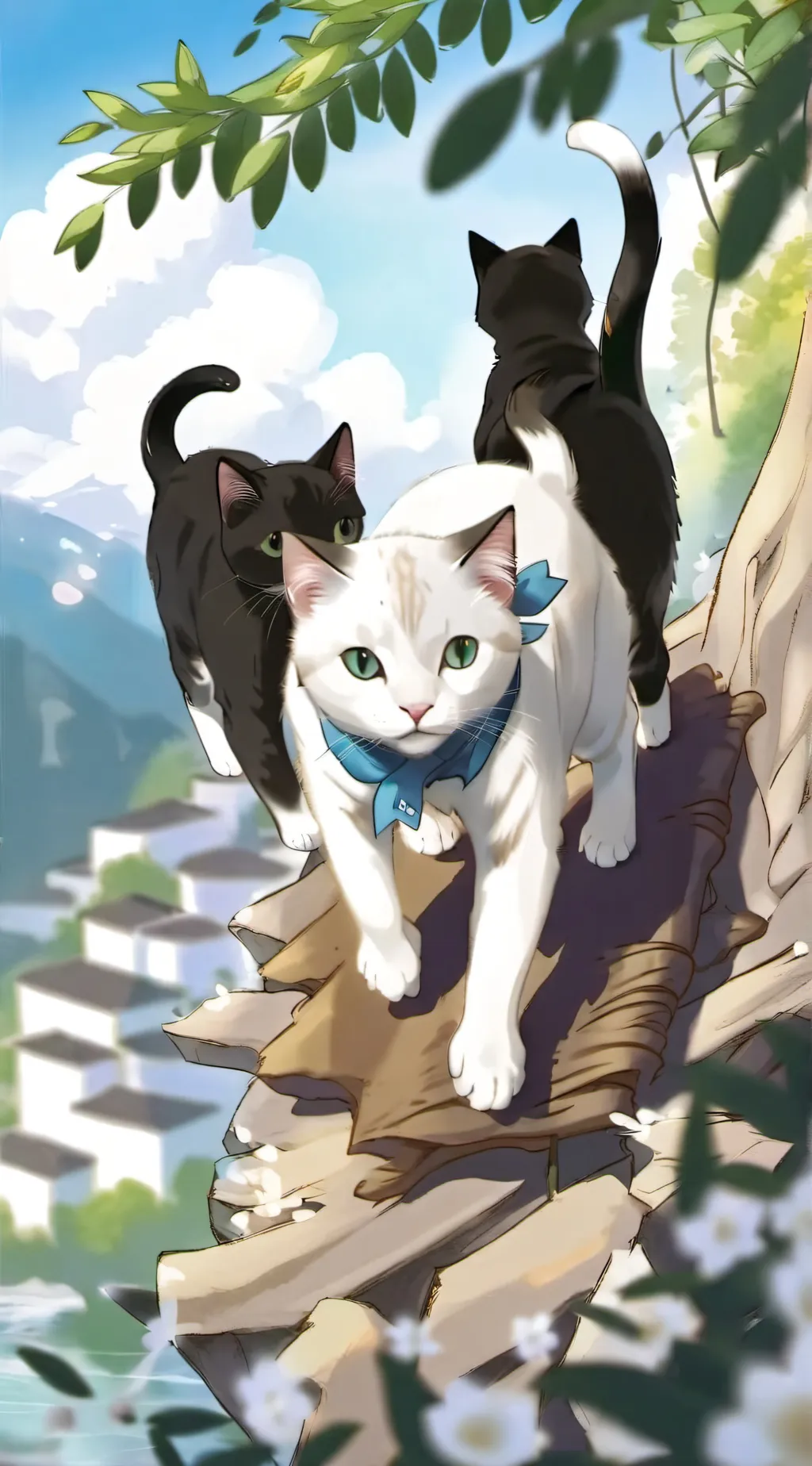 ai character: Half moon meeting! background