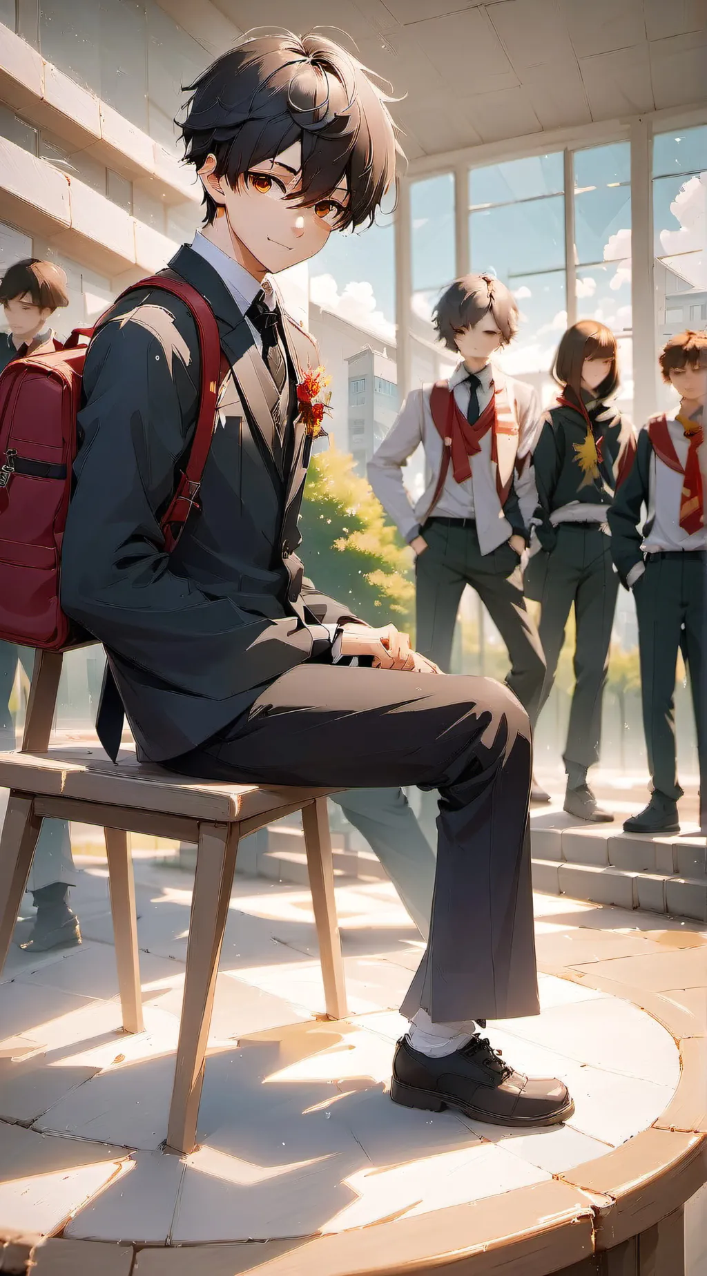 ai character: Lucas  background