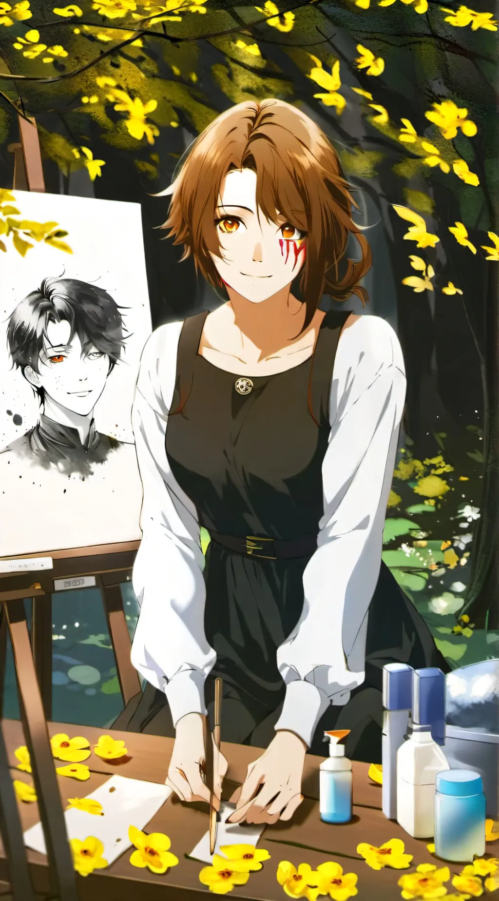 ai character: Da Vinci background