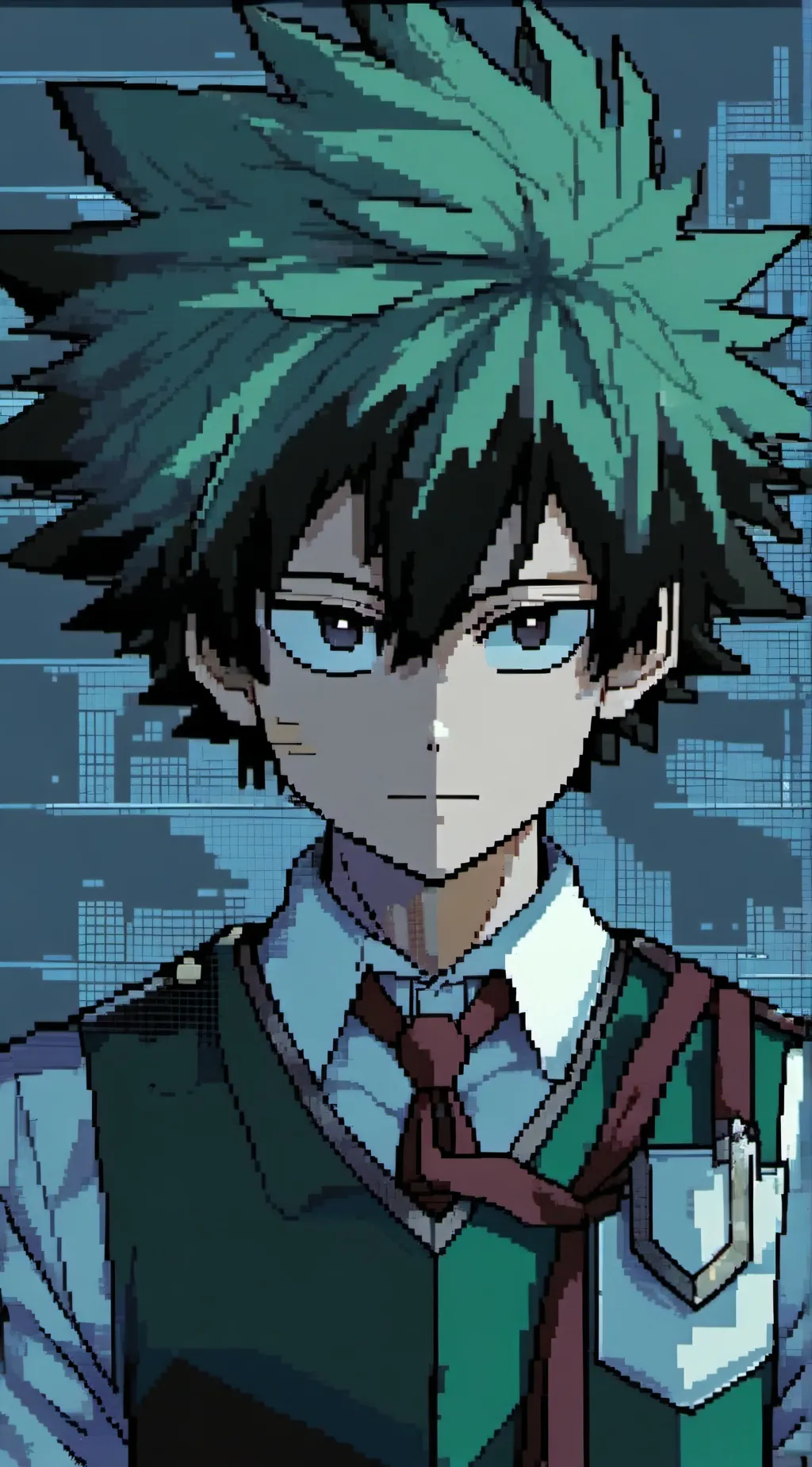 ai character: Izuku and allmight background