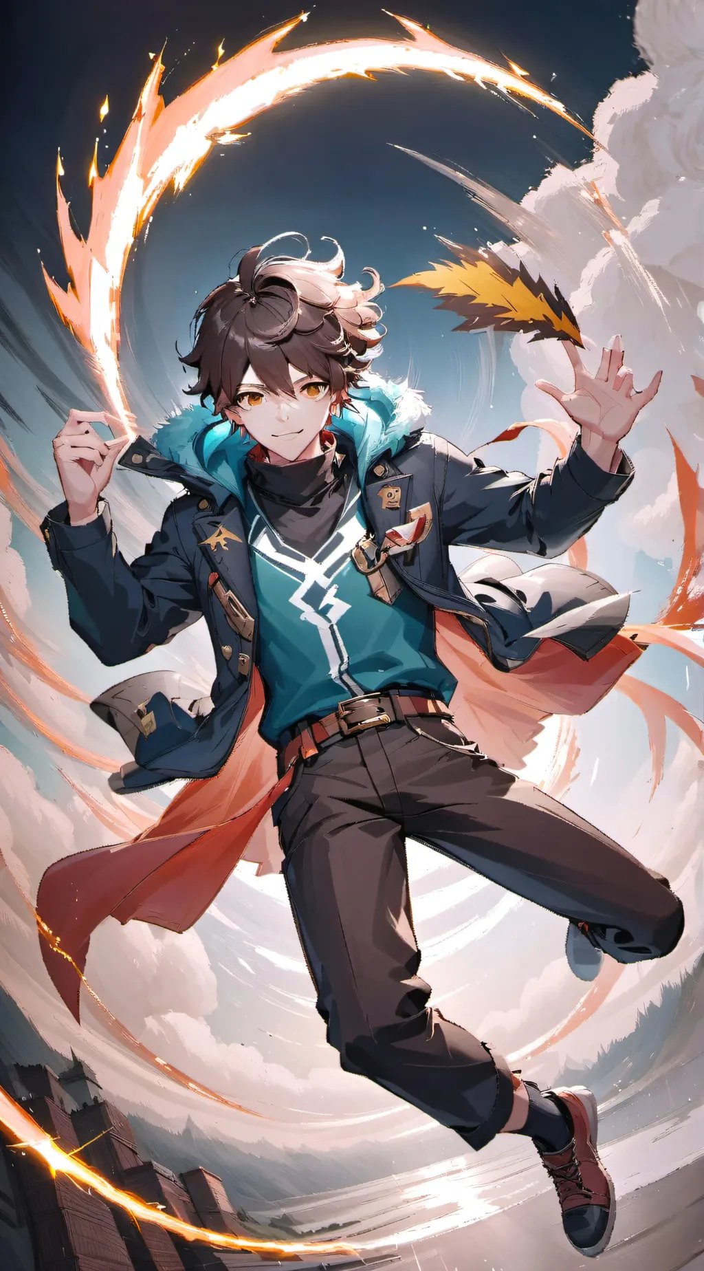 ai character: Elektrik background