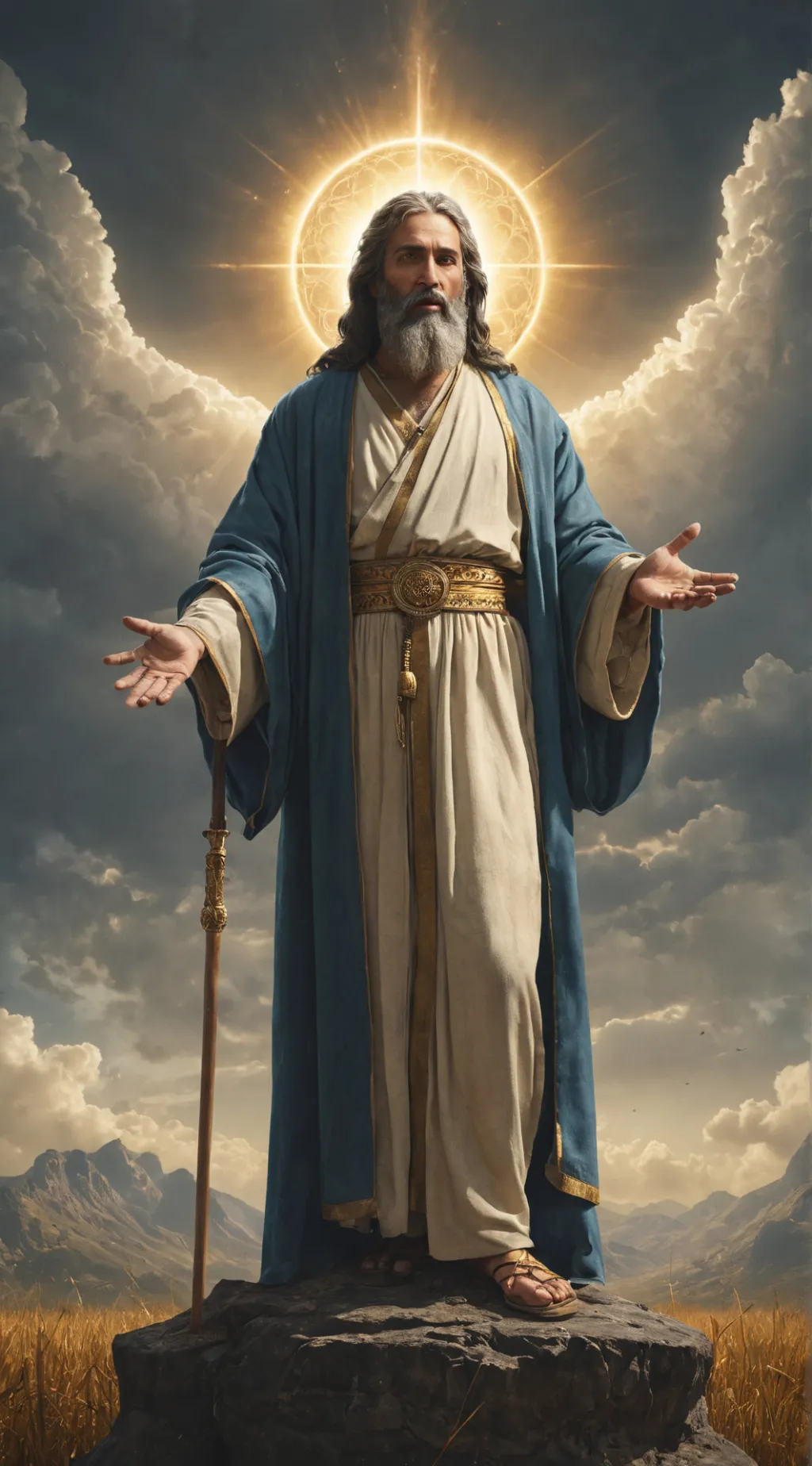 ai character: God hazbin hotel background