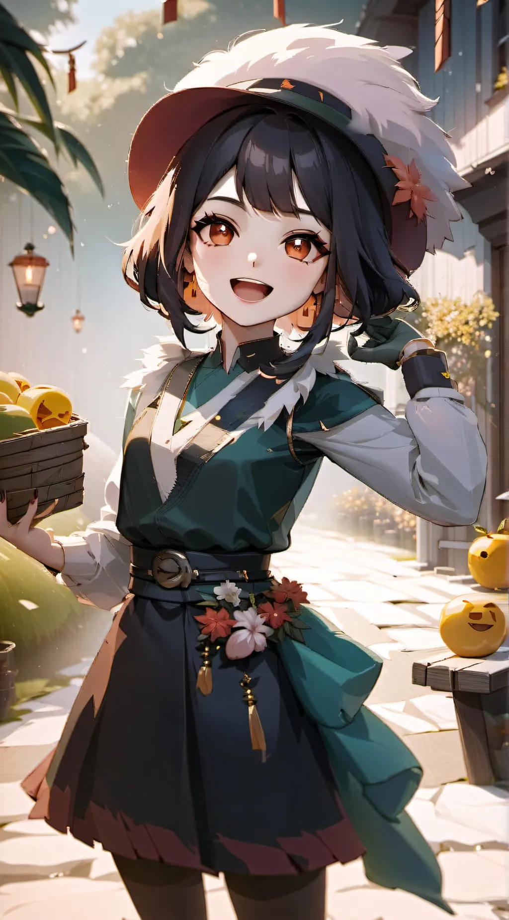 ai character: emoji background