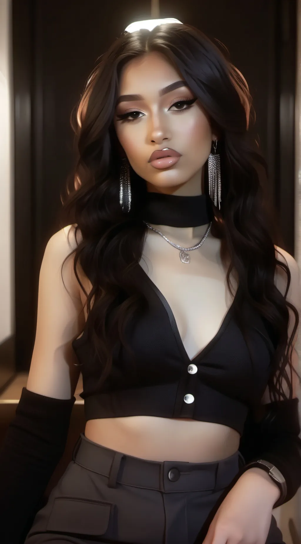 ai character: AALIYAH~💋🎀 background