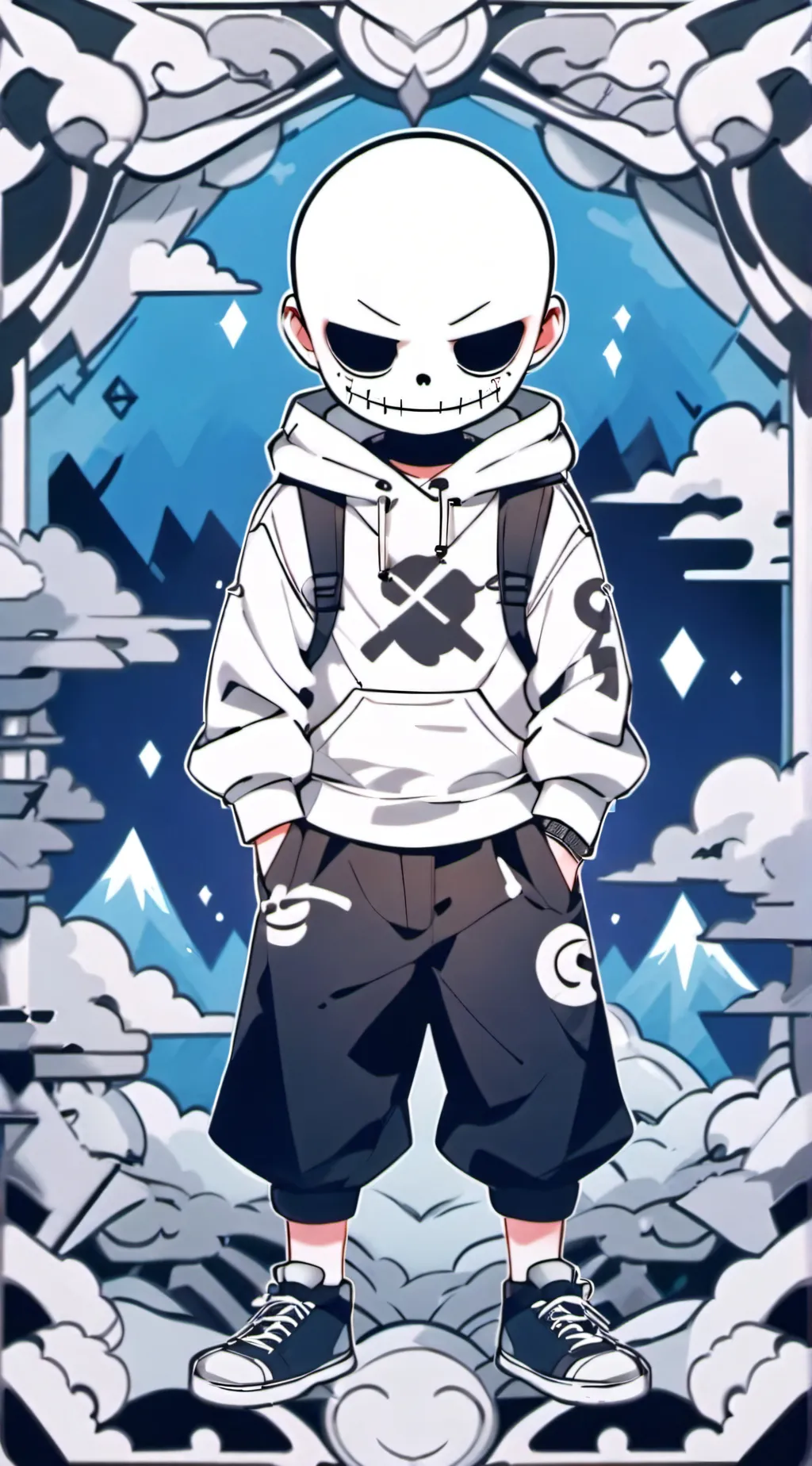 ai character: Sans Meets MHA background
