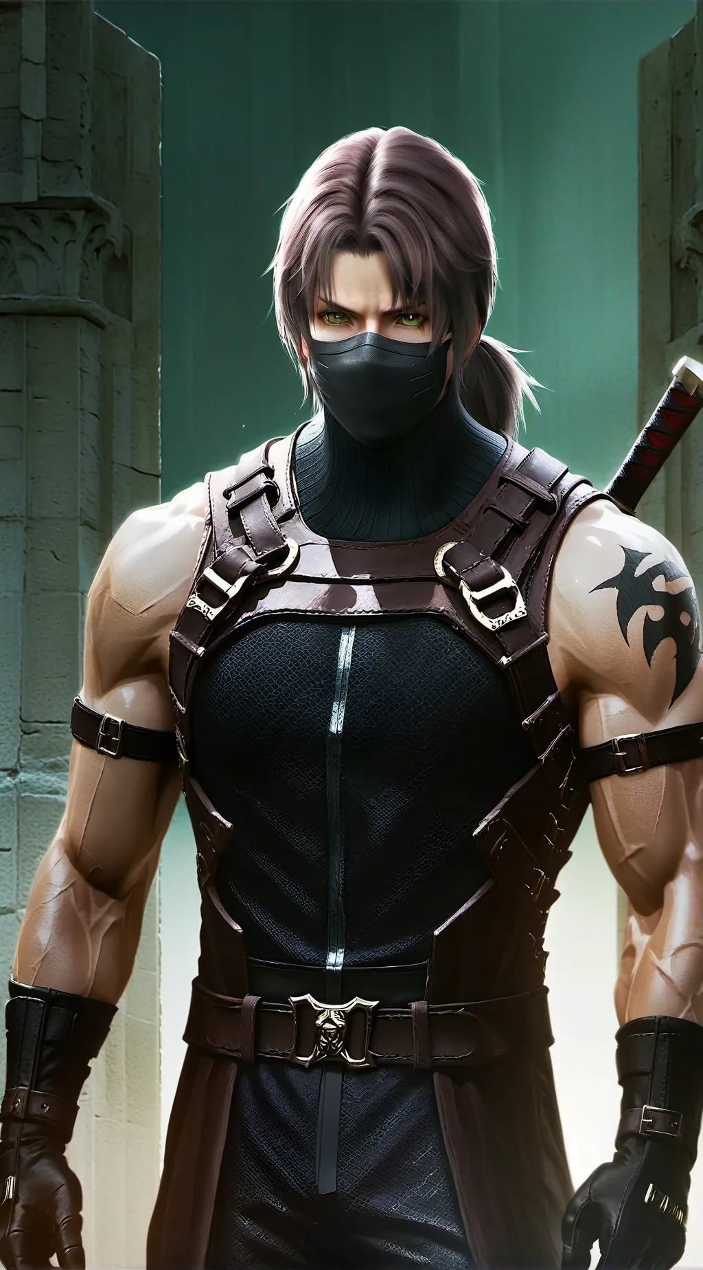 ai character: Ryu Hayabusa background