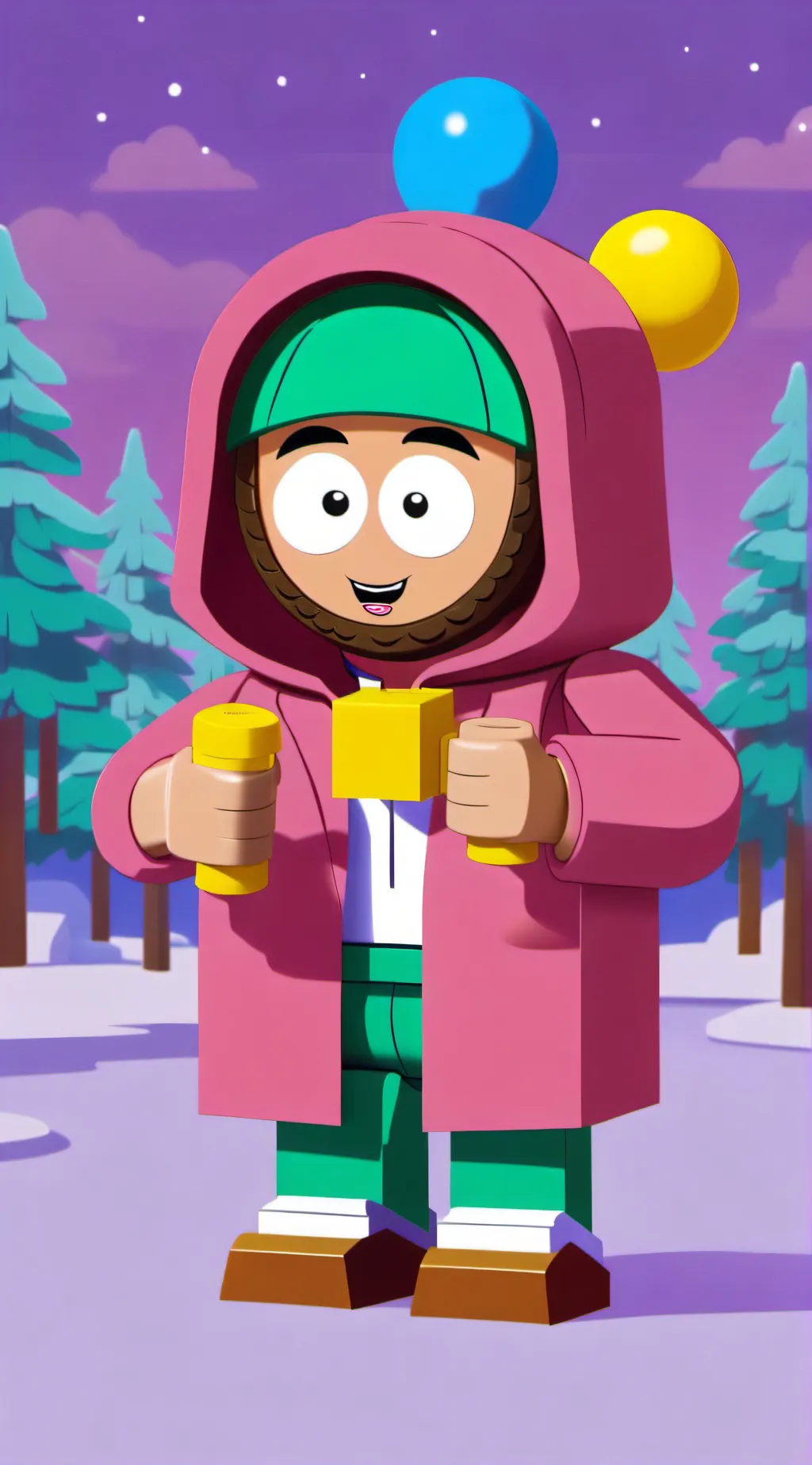 ai character: Lego South Park background