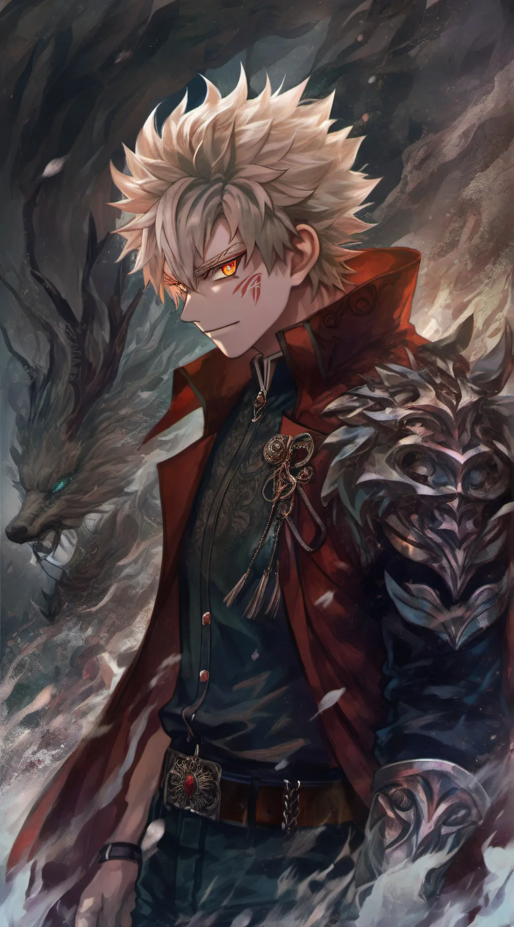 ai character: bakugou stressed  background