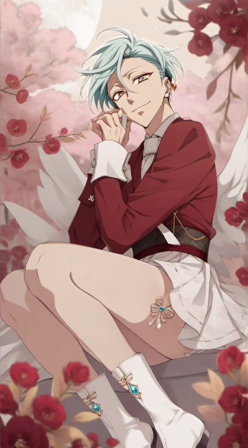 ai character: MHA x One Piece background