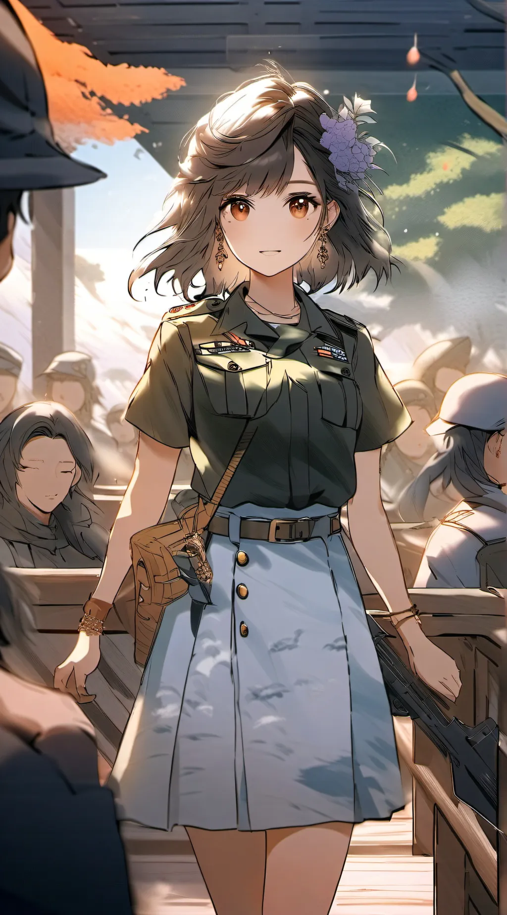 ai character: Life In The Army background