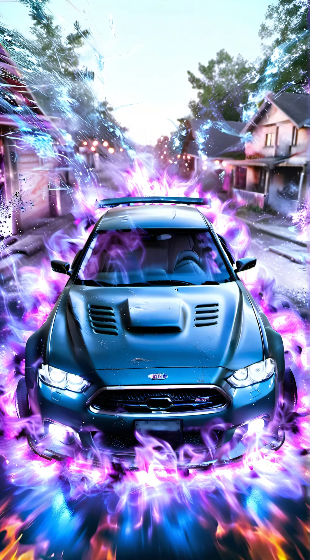 ai character: The endless crash background