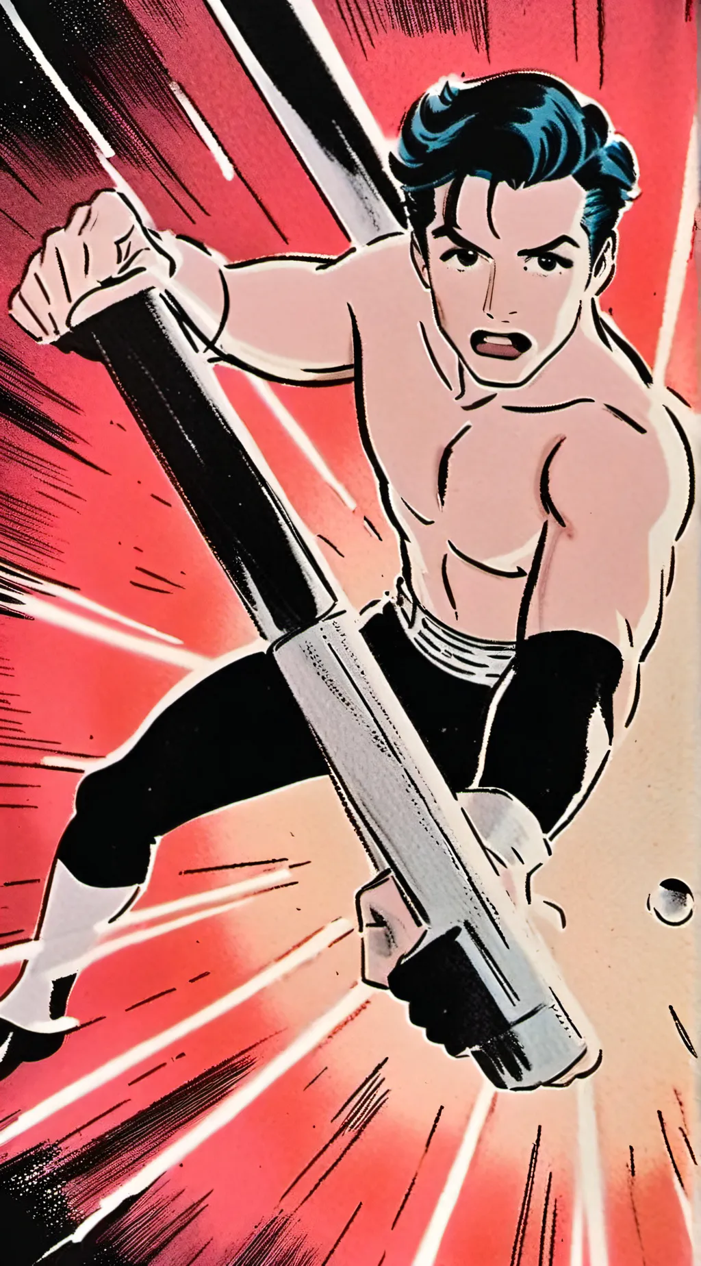 ai character: Person WITH A BAT- background