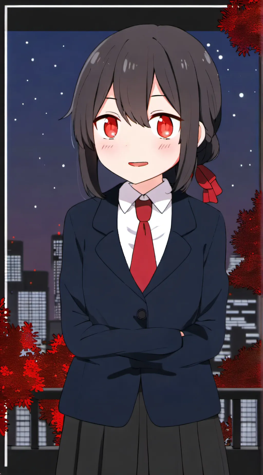 ai character: secret agent girl background