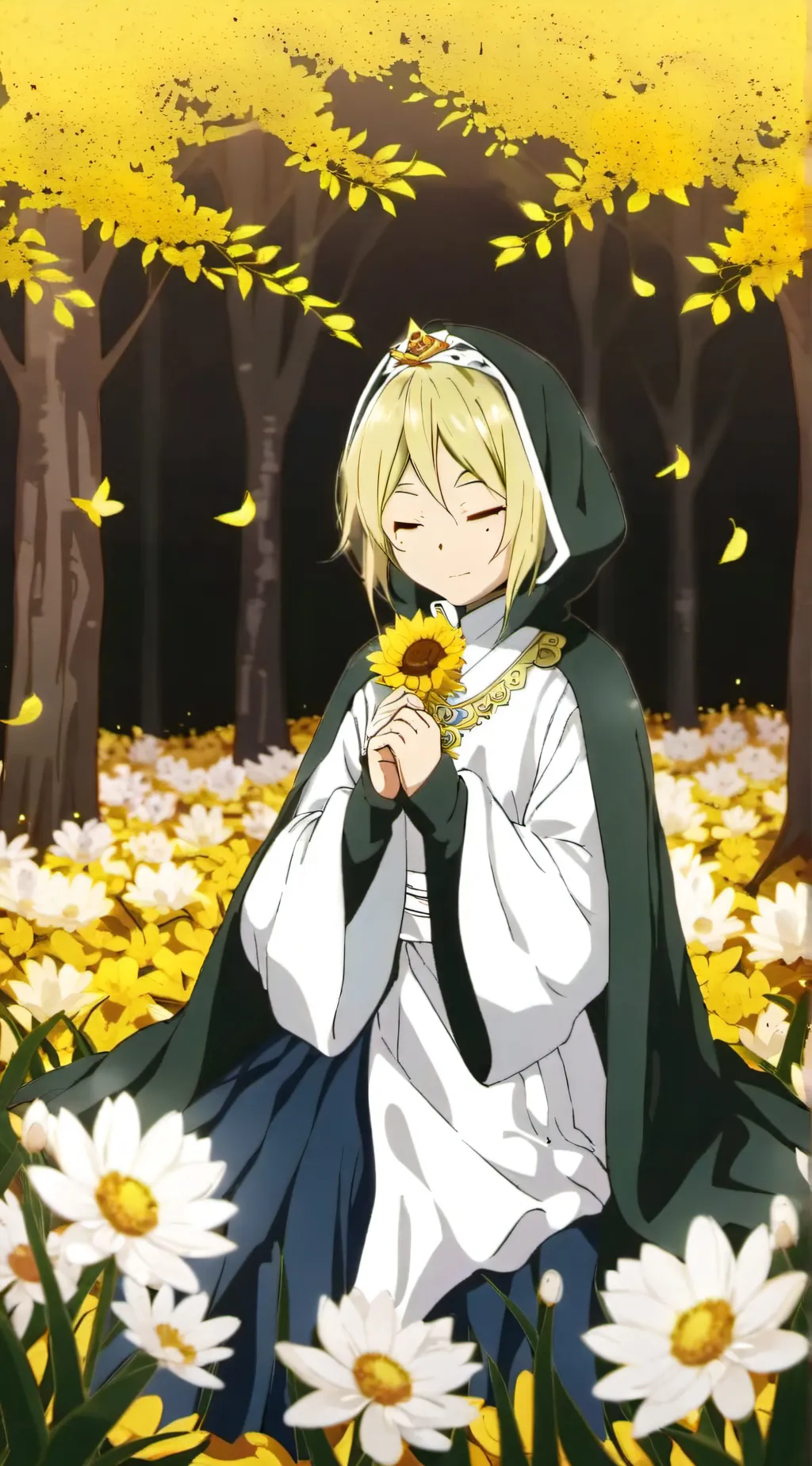 ai character: april 四月 background