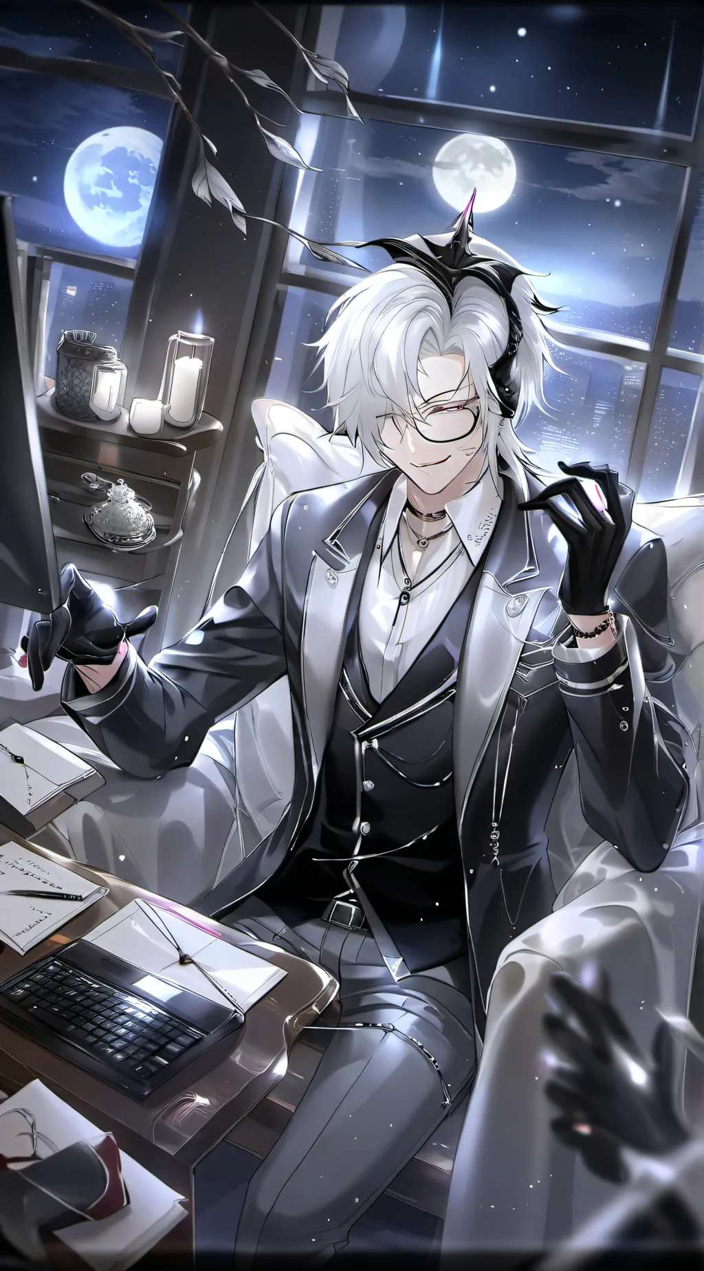 ai character: Solar eclipse background