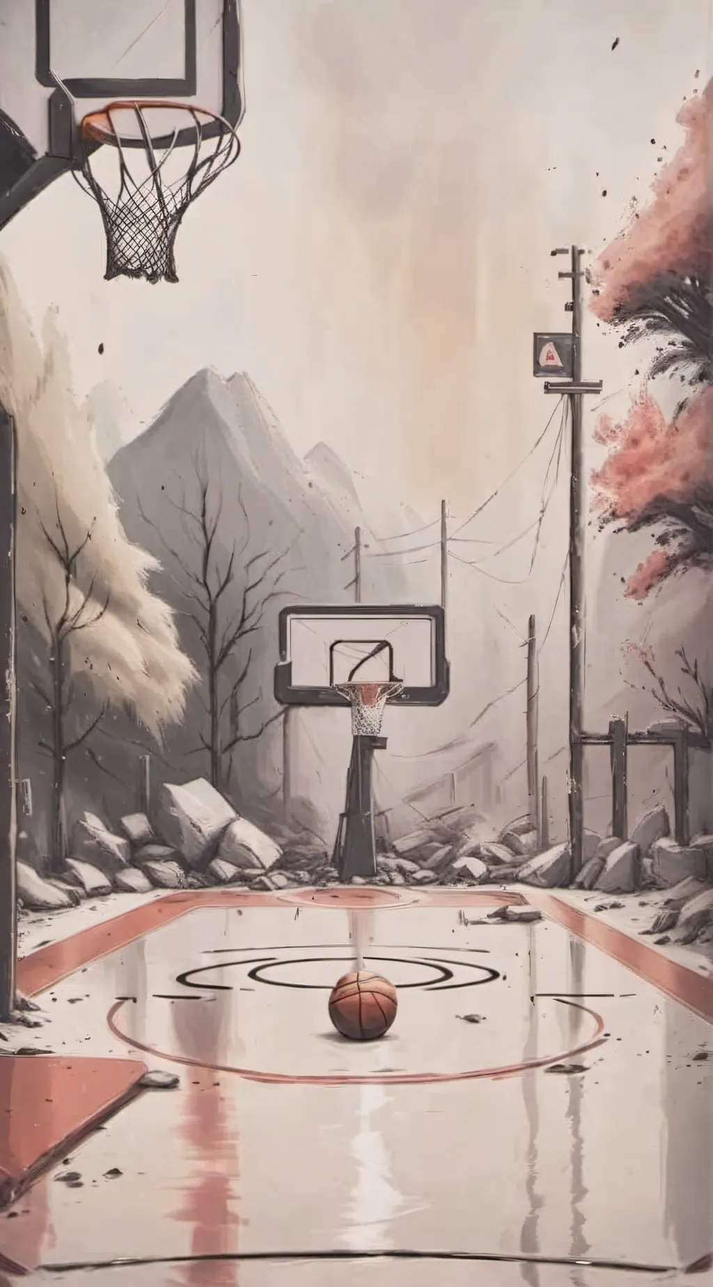 ai character: Fpe basketball  background