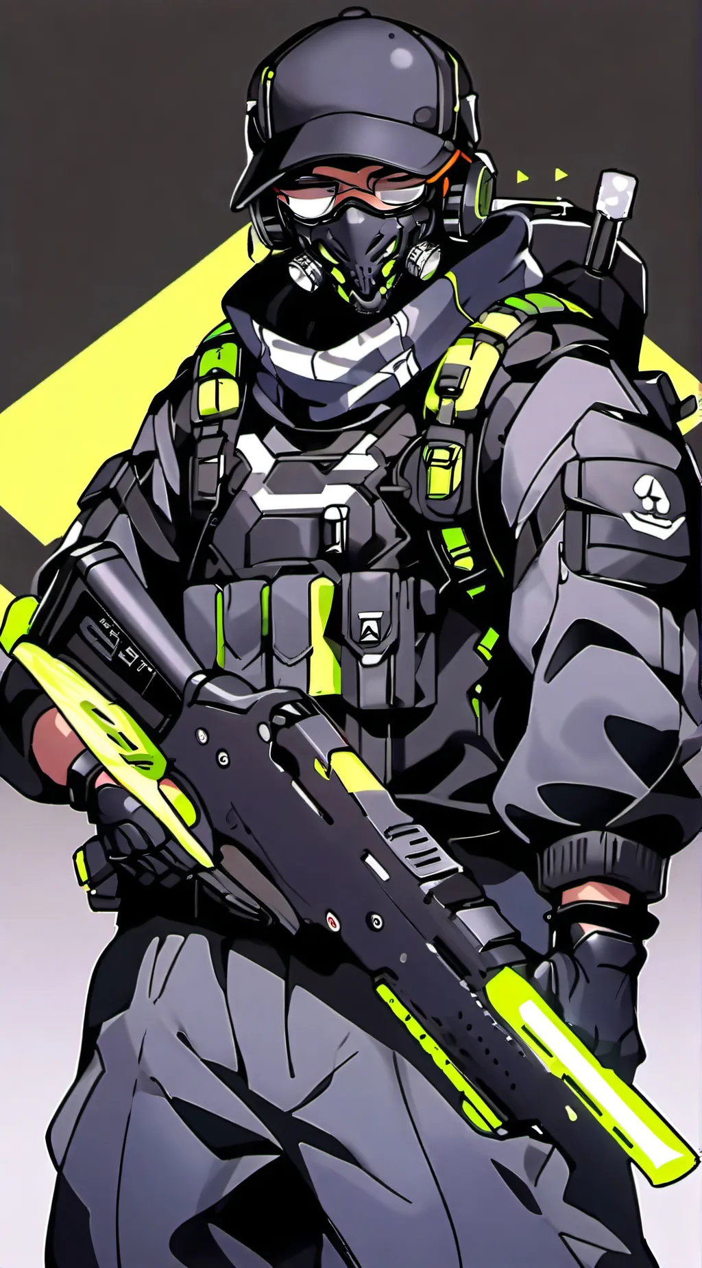 ai character: Mark (Black)  background