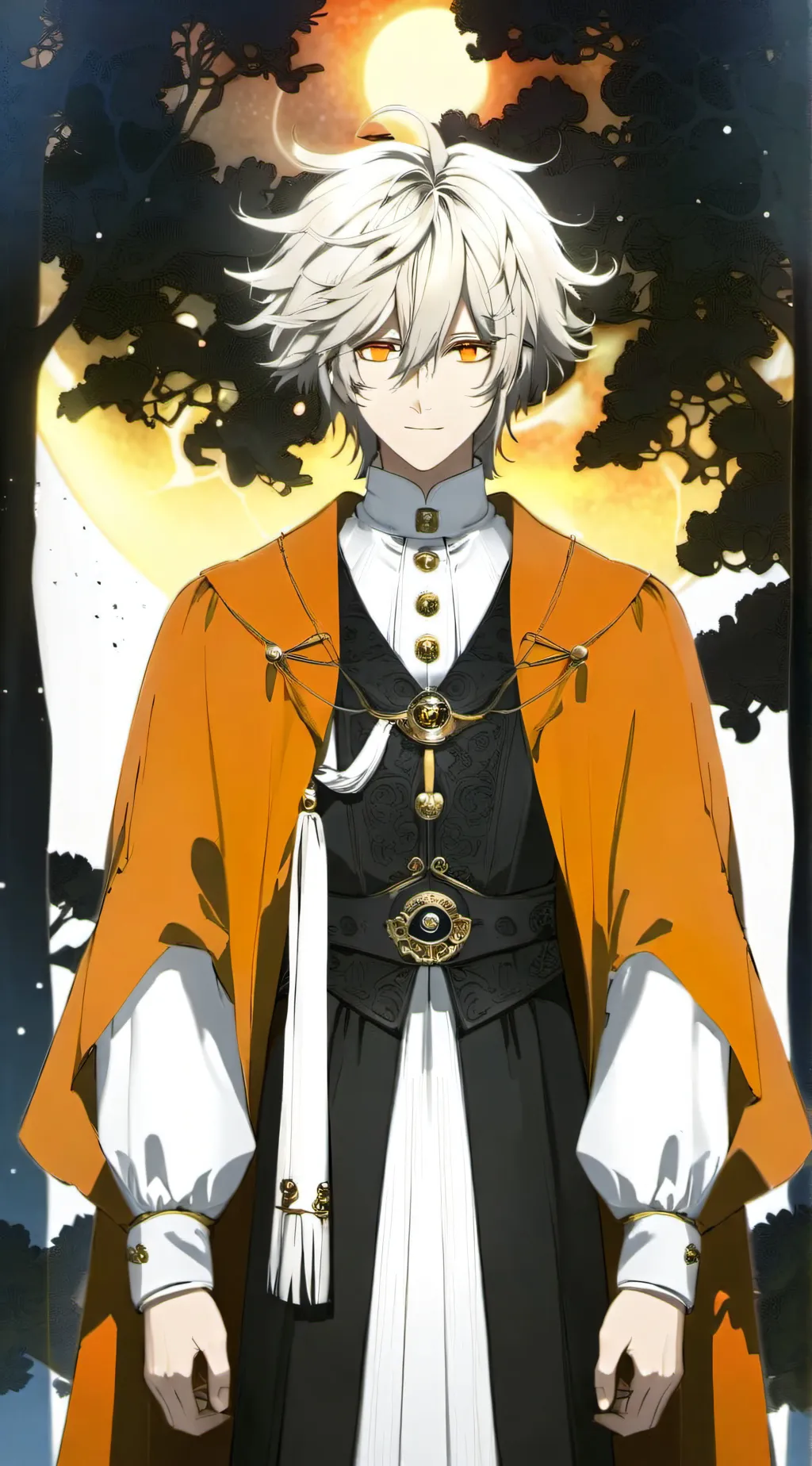 ai character: sun background