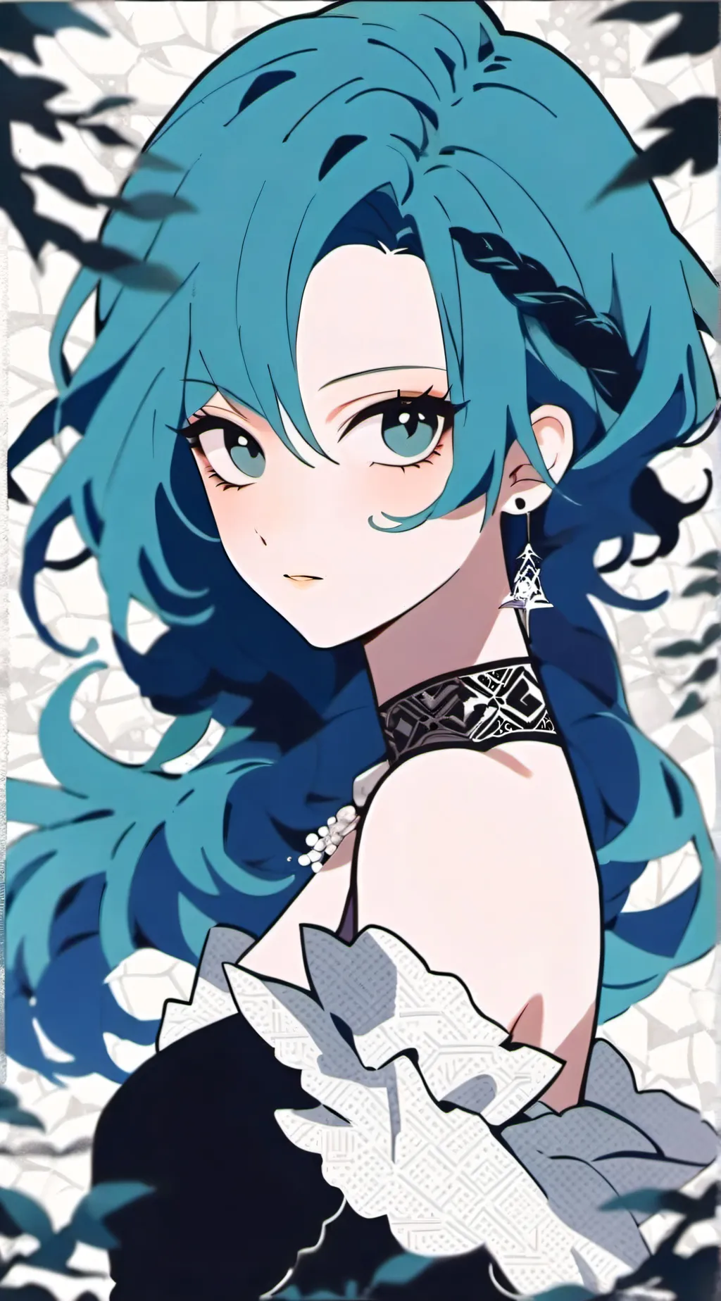 ai character: Aura ali sanrio  background