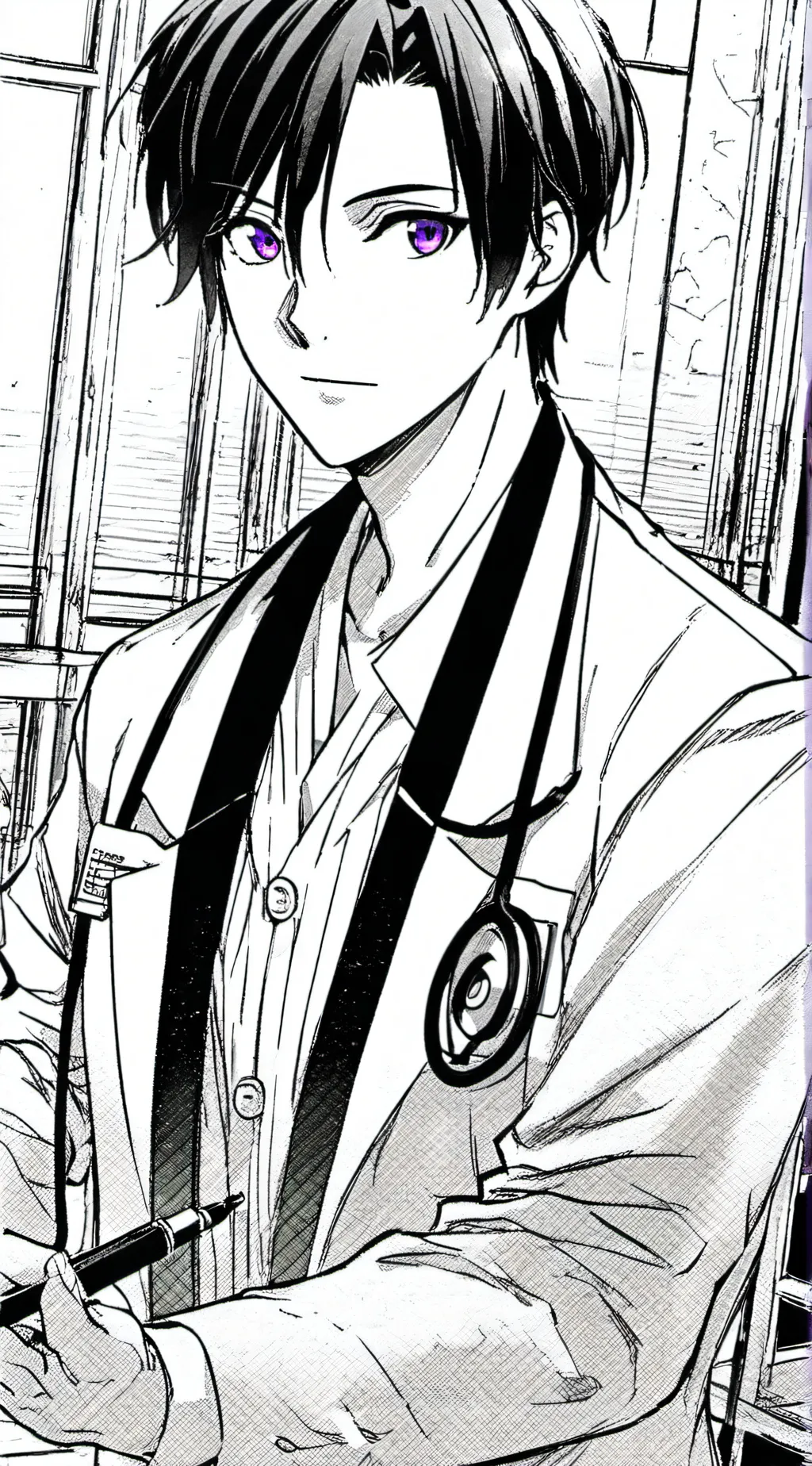 ai character: Dr Carl Grey background