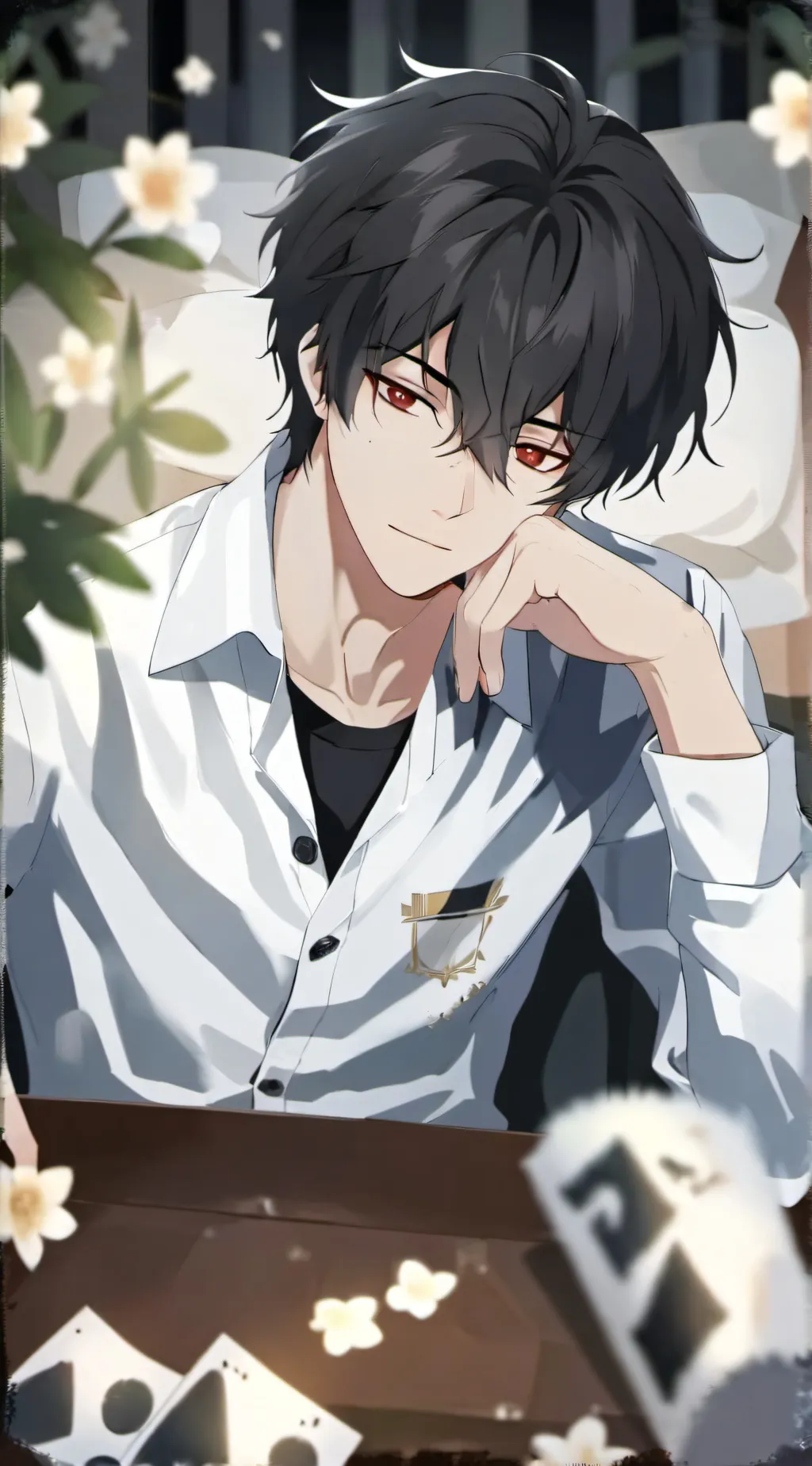 ai character: maid  background