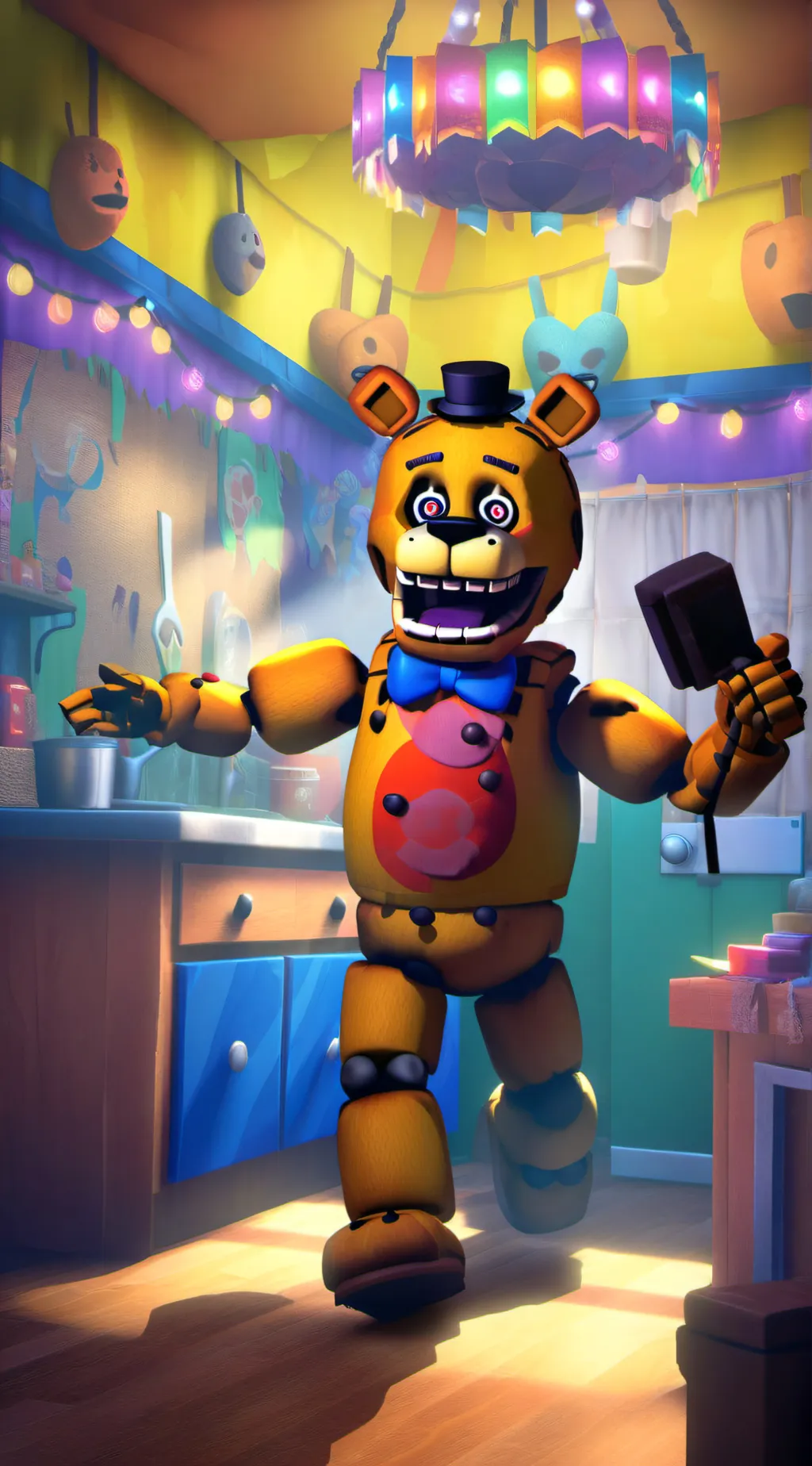 ai character: FNAF 2 background