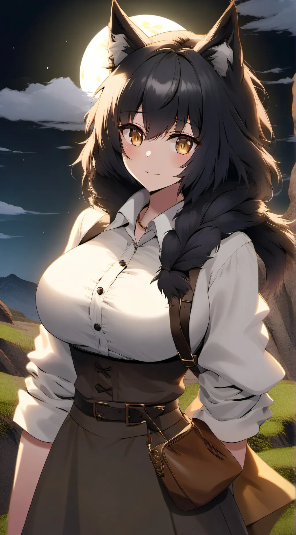 ai character: Leah  background