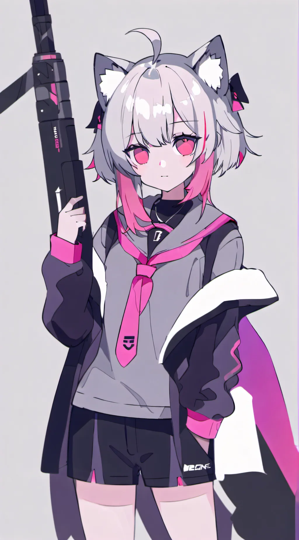 ai character: Pink furry head background