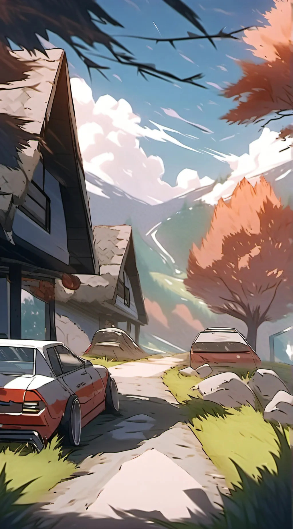 ai character: CH road trip background