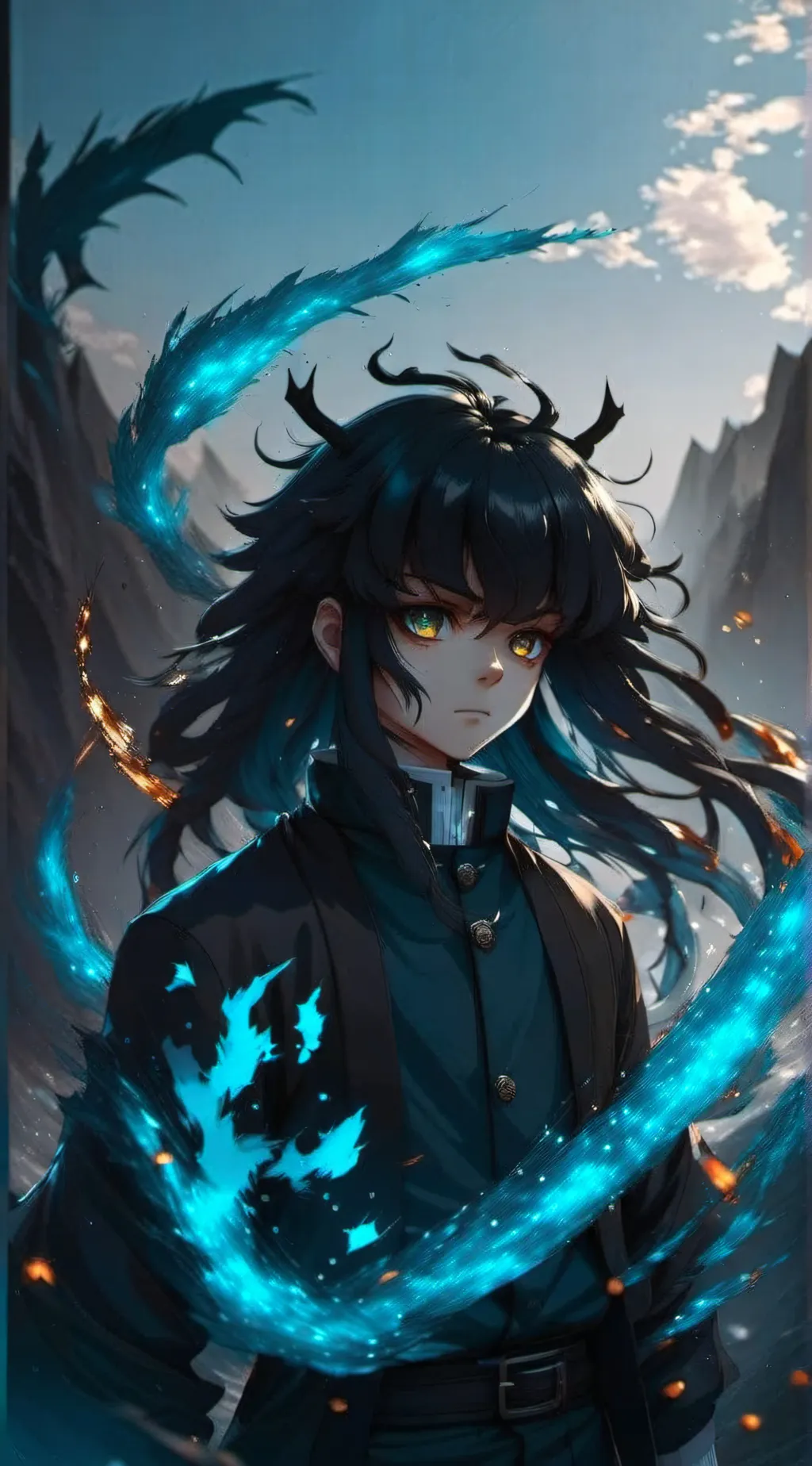 ai character: Muichiro💙(yandare) background