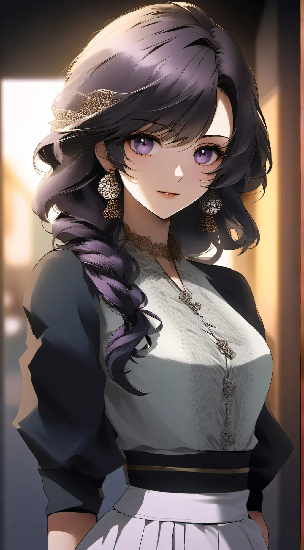 ai character: Aurelia Gold background