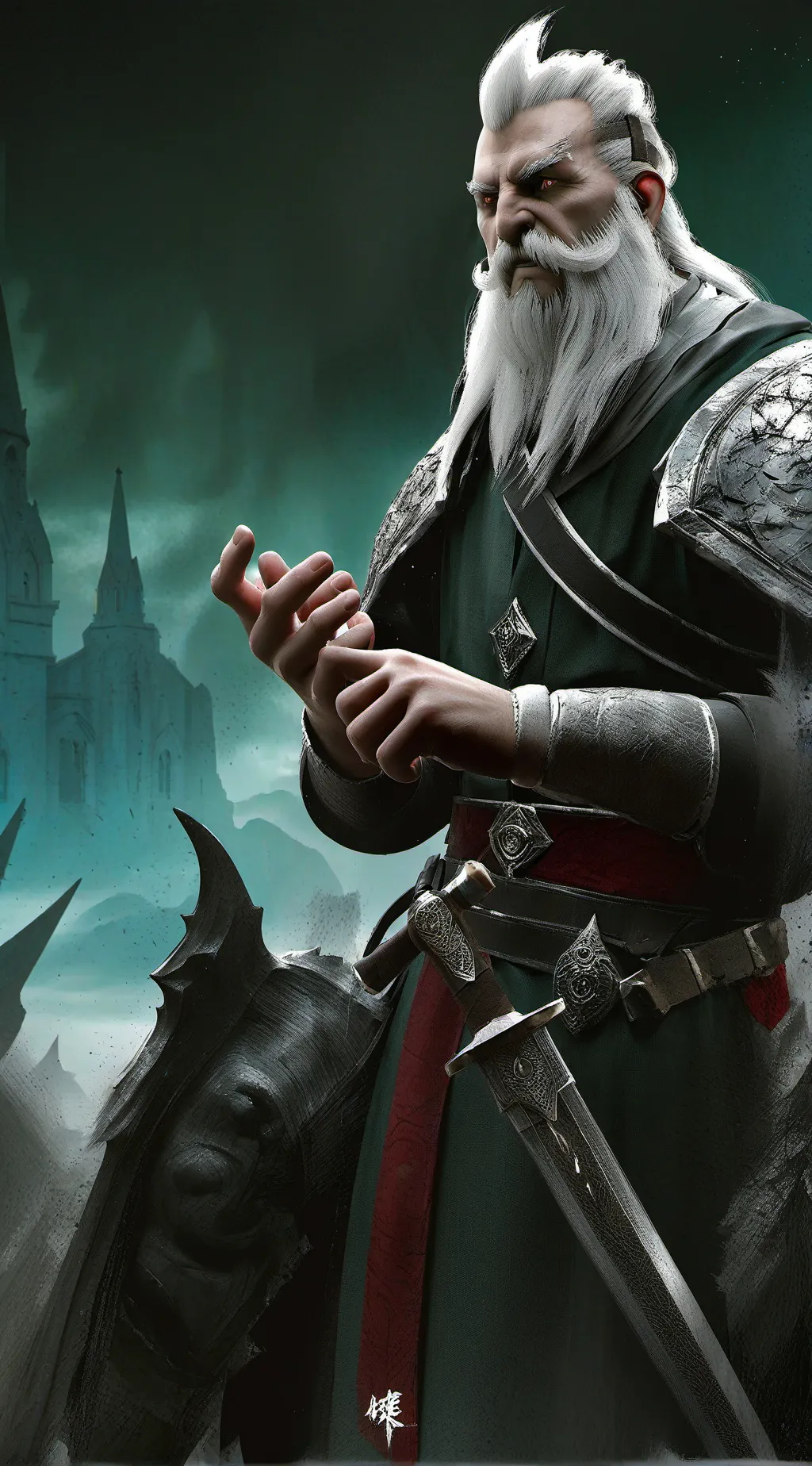 ai character: It's a manic background