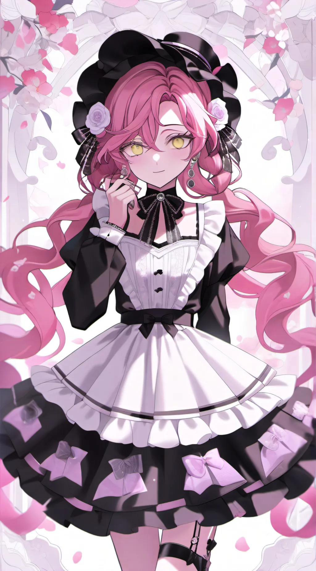 ai character: pink background