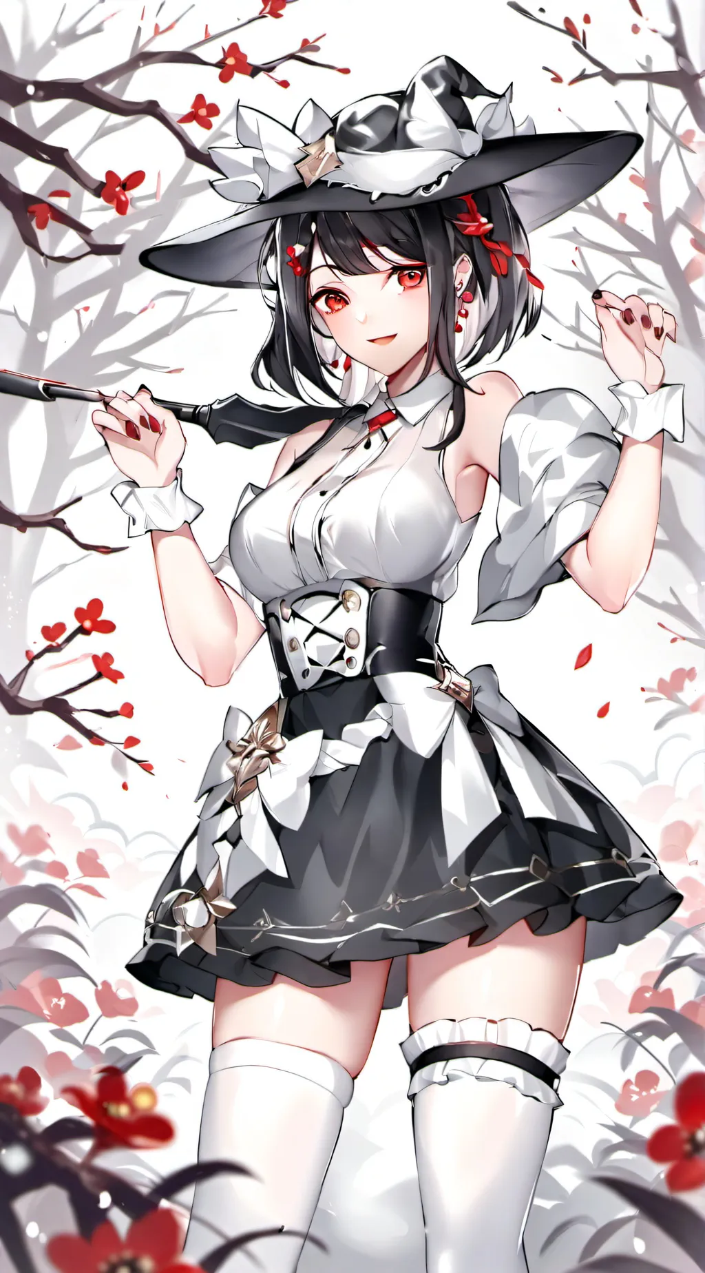 ai character: boa Hancock pregna background