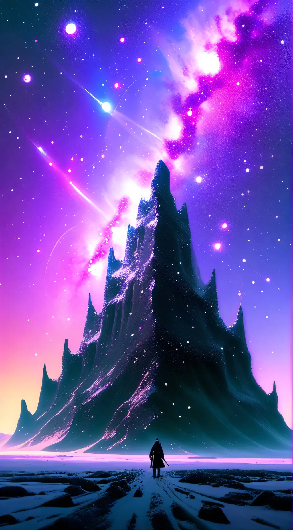 ai character: sun AND moon background