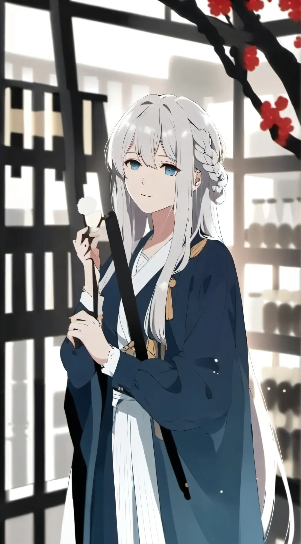 ai character: rose background