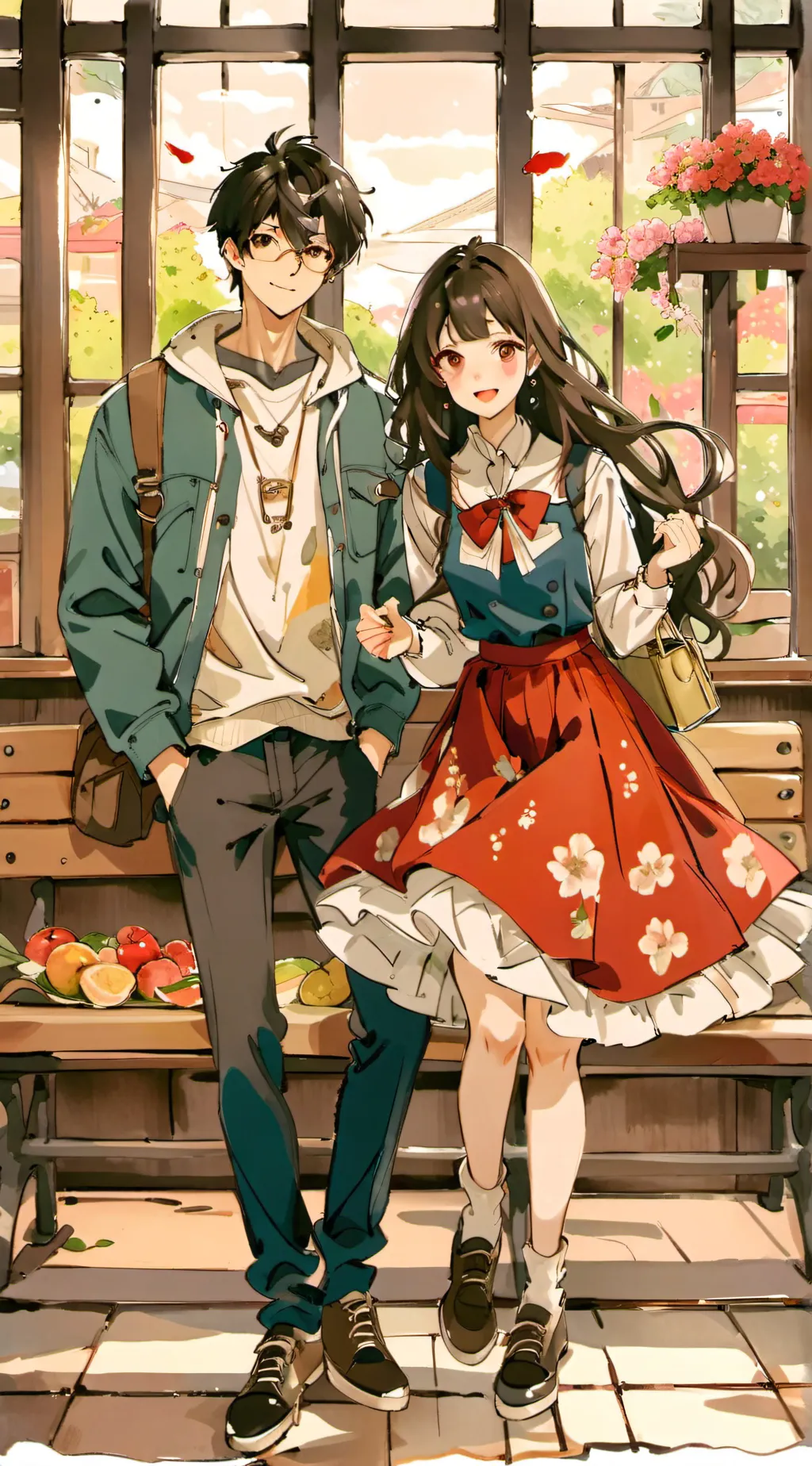 ai character: high school crush  background