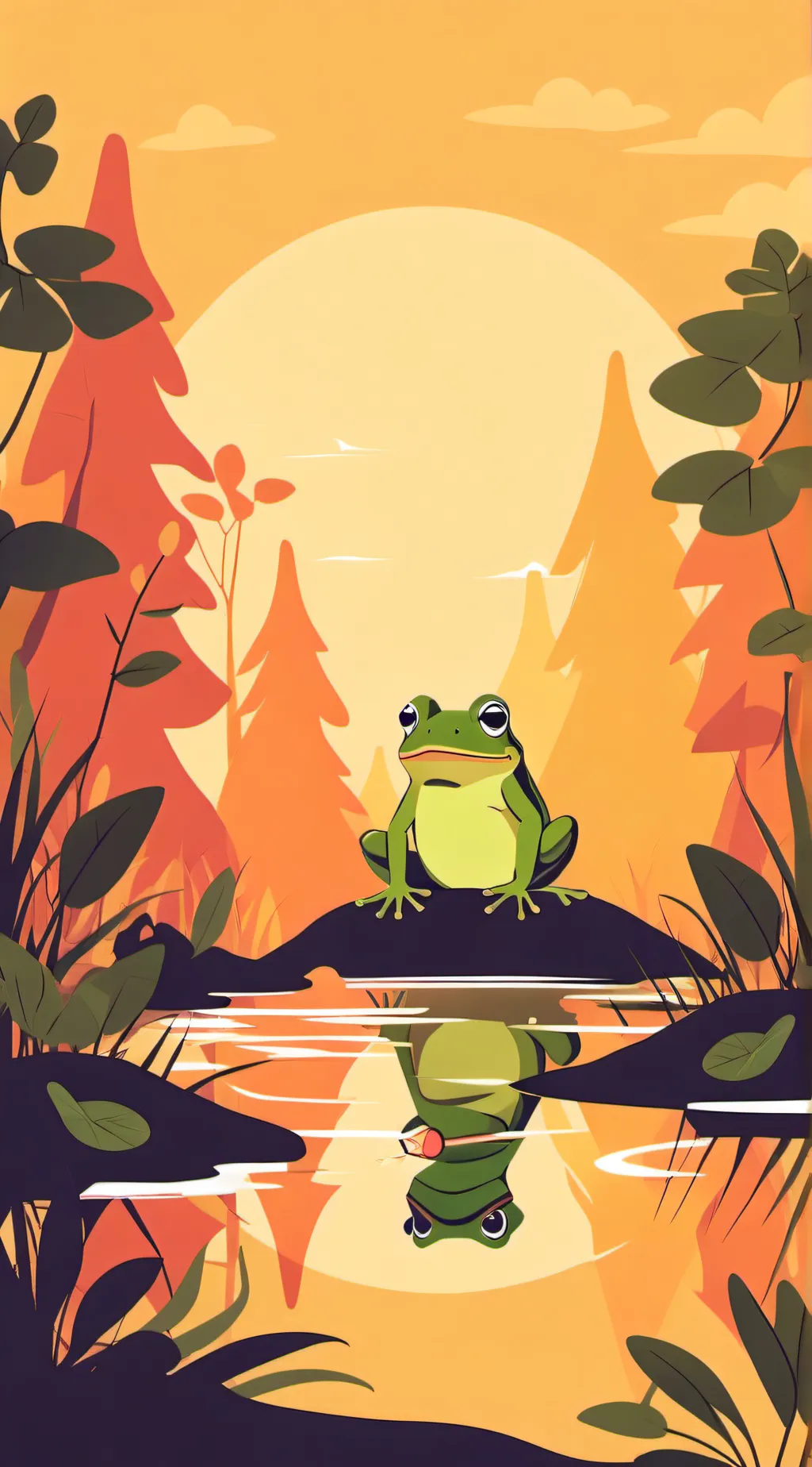 ai character: frog background