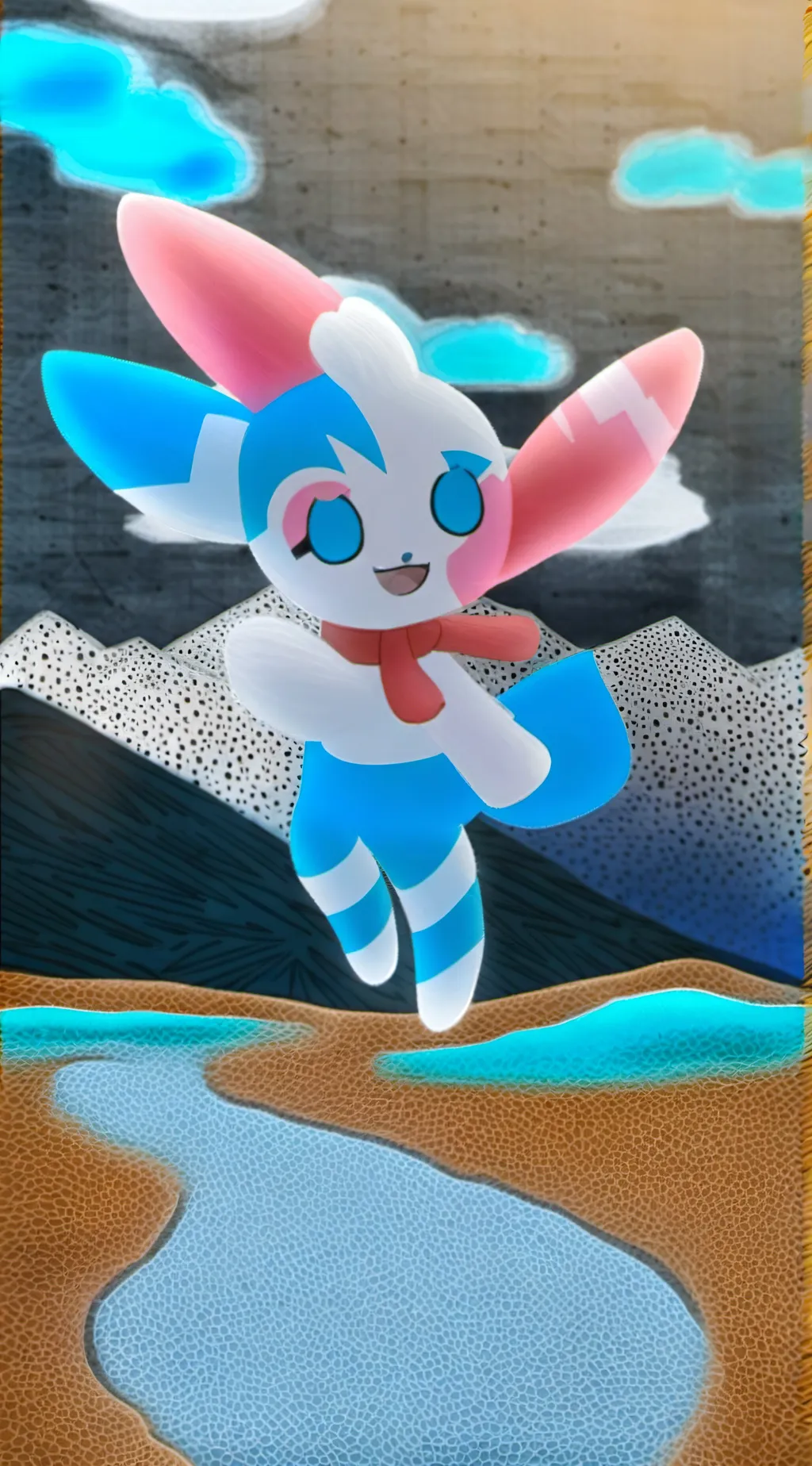 ai character: flower background