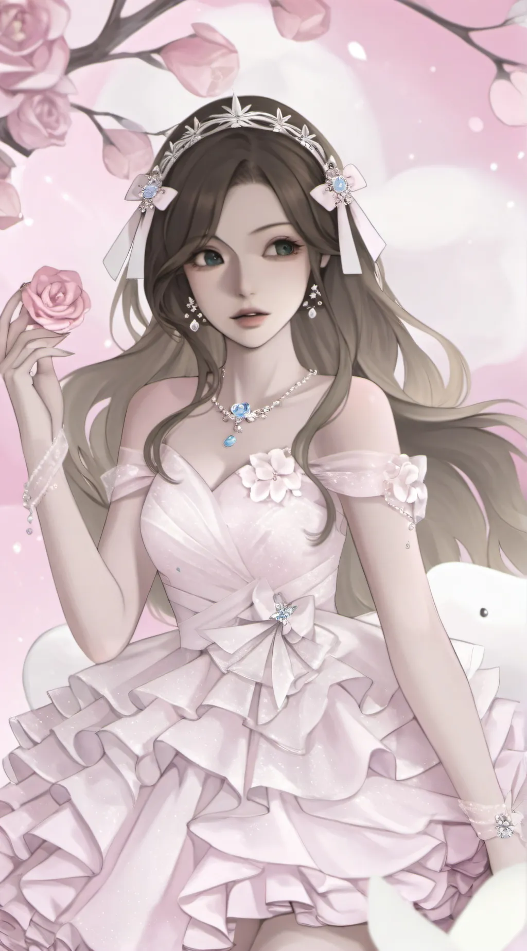 ai character: Aurora Rose background