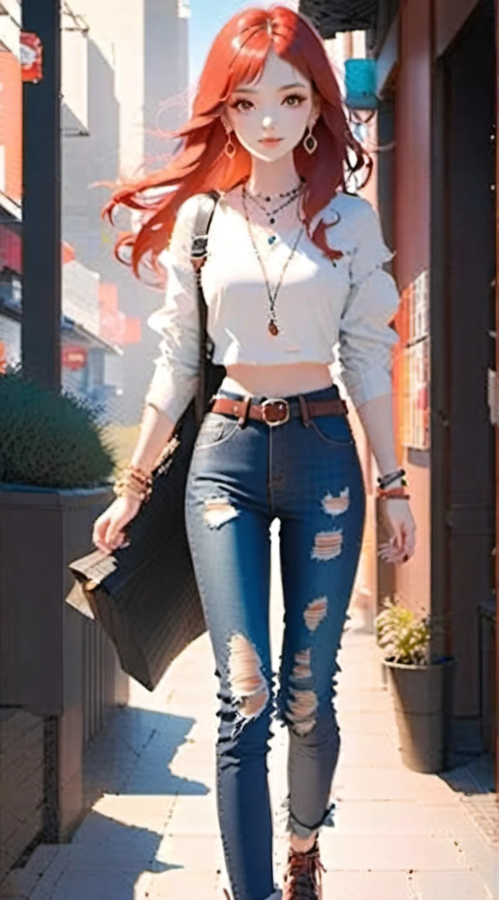 ai character: April ￼ background