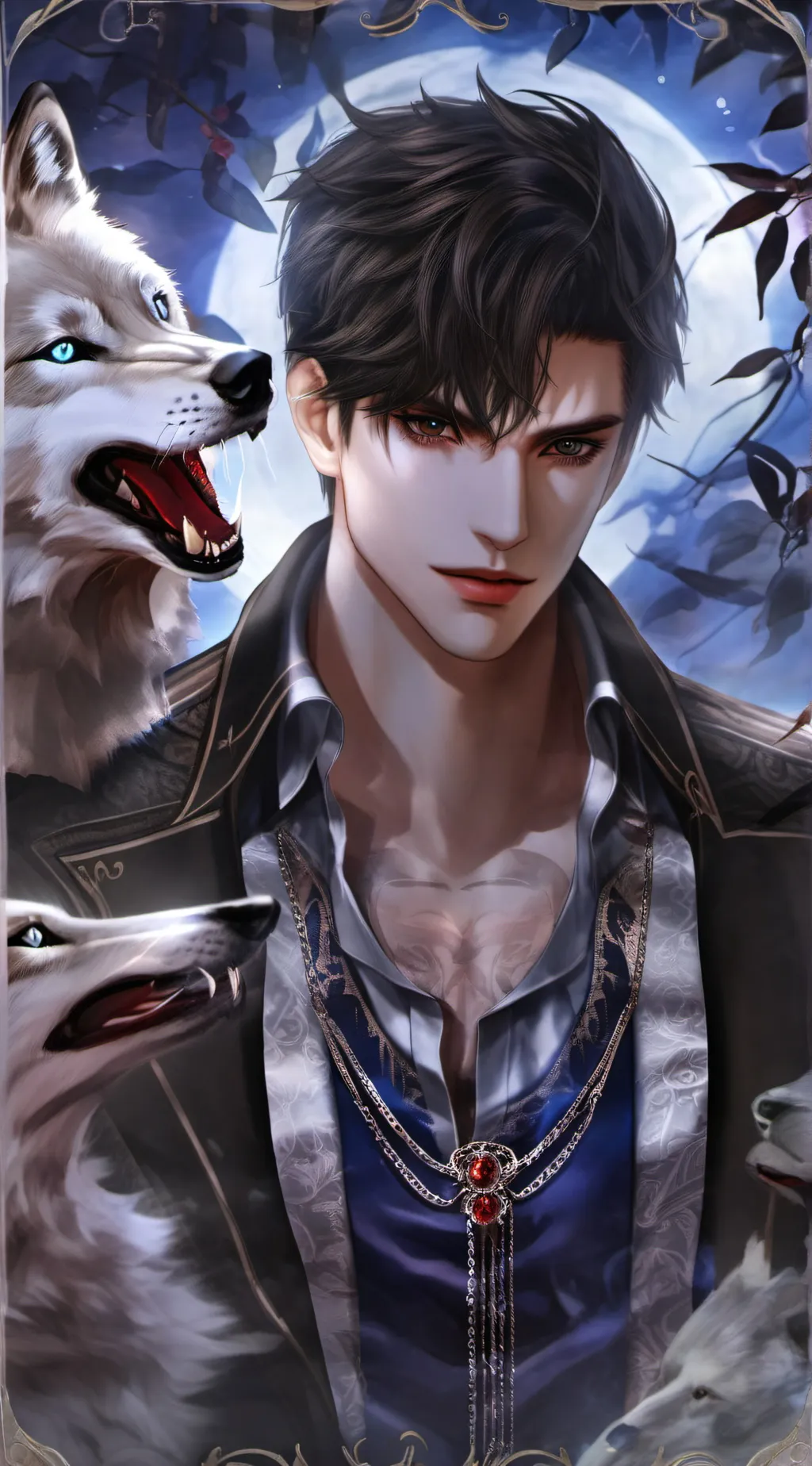 ai character: werewolf  background