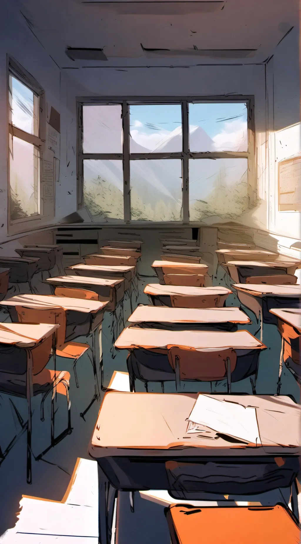 ai character: Roblox school background