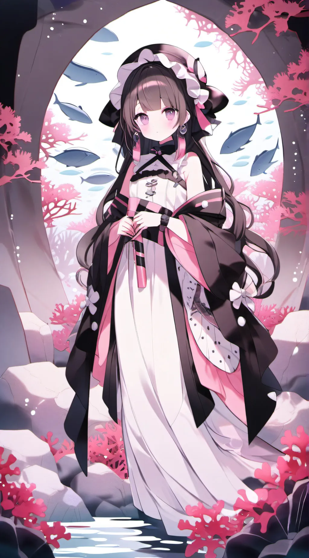 ai character: Coraline Enigma background