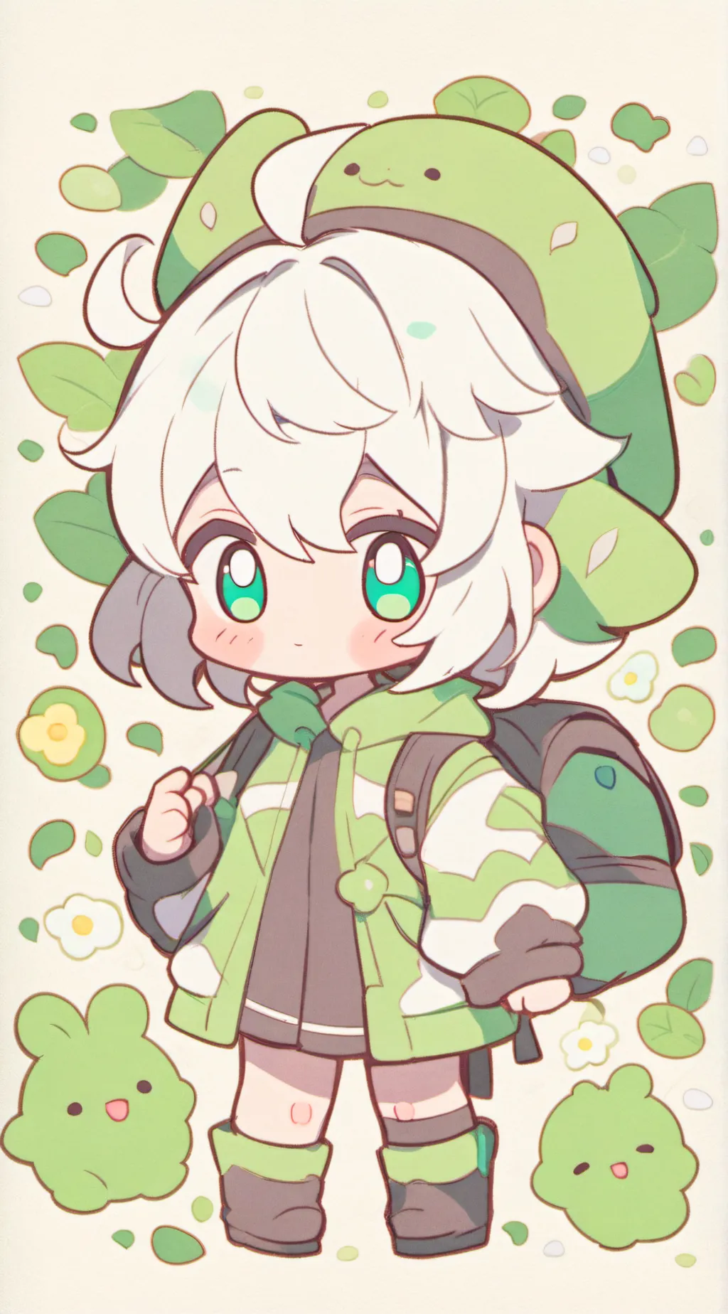 ai character: Chibi  background