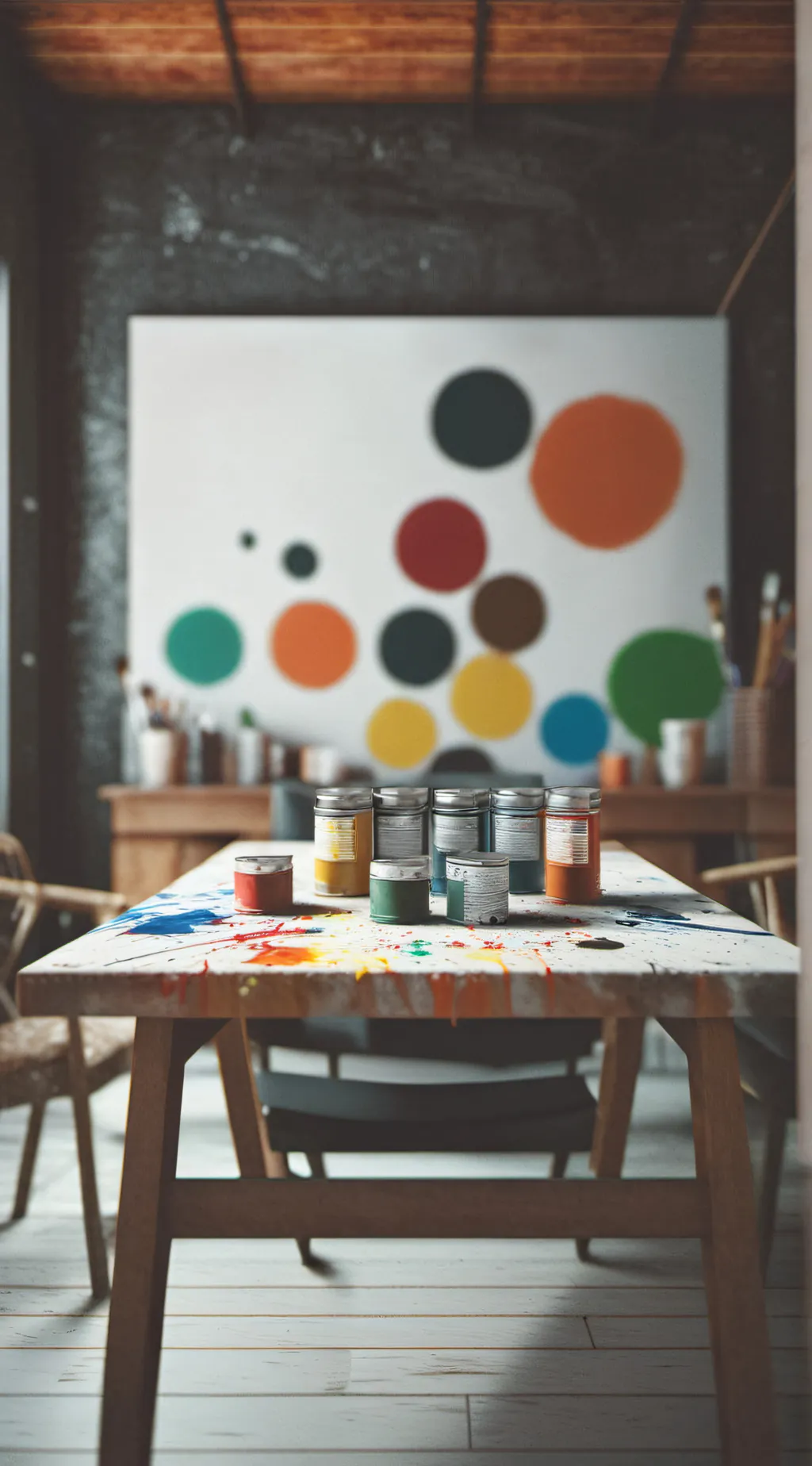 ai character: Paint background