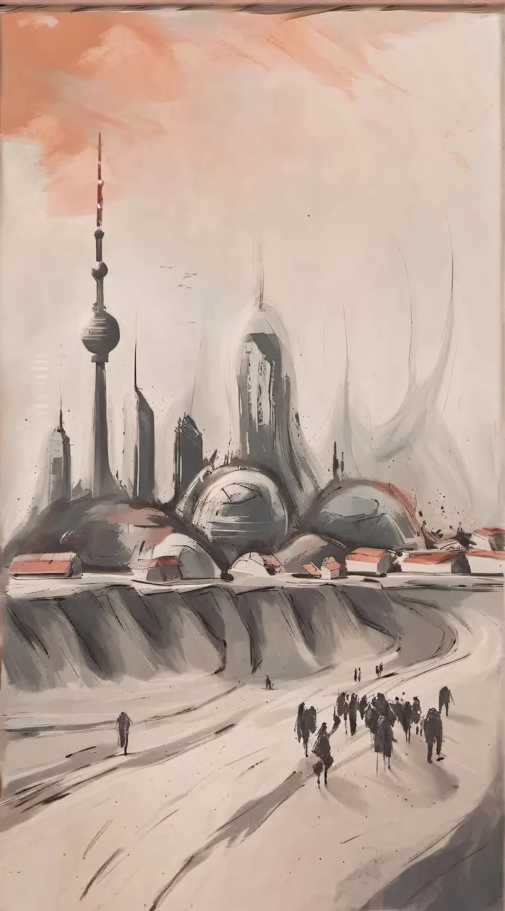 ai character: Pink ink, monster  background