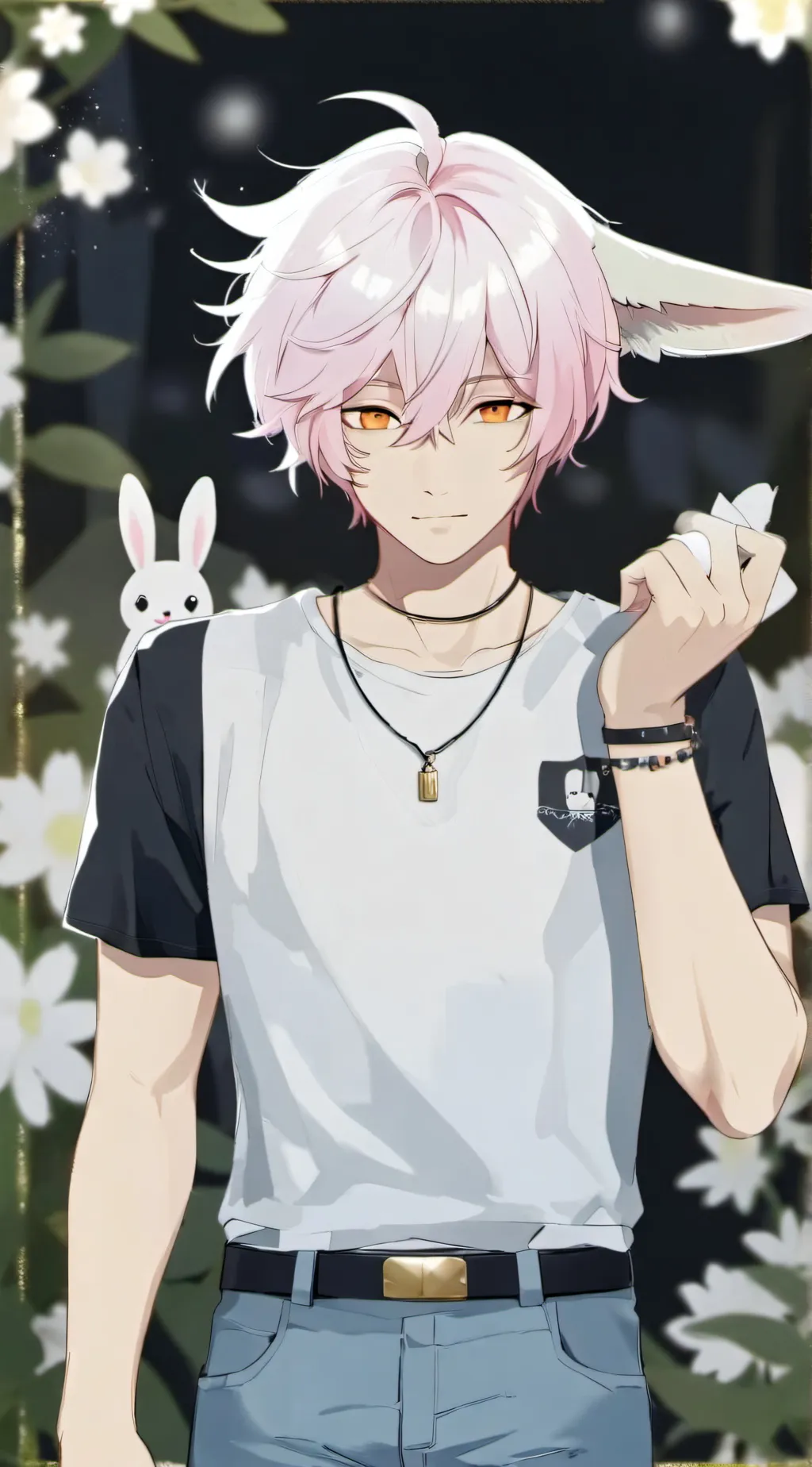 ai character: Bunny boy background